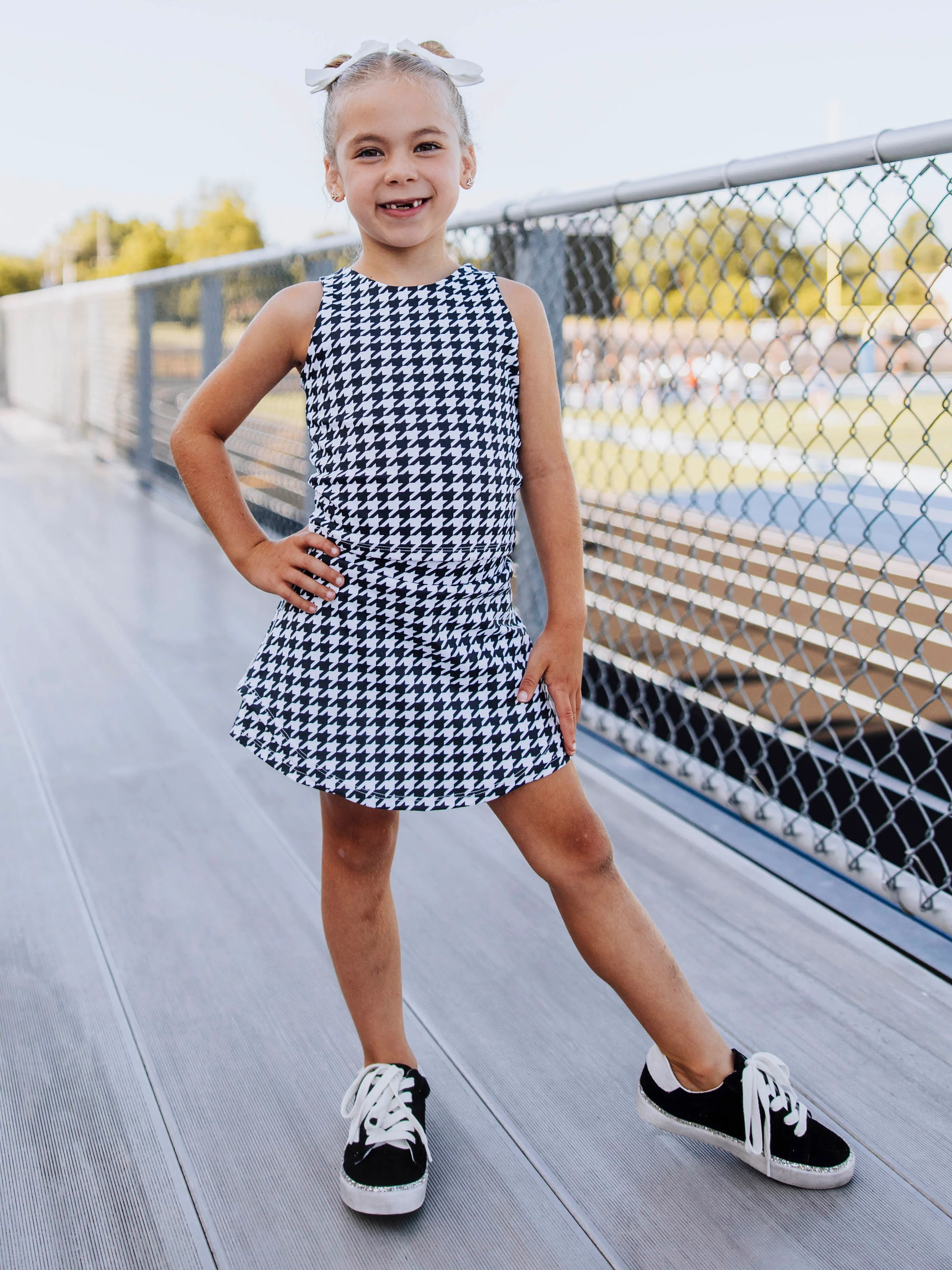 Active Skort Set - Black Houndstooth - Image 4