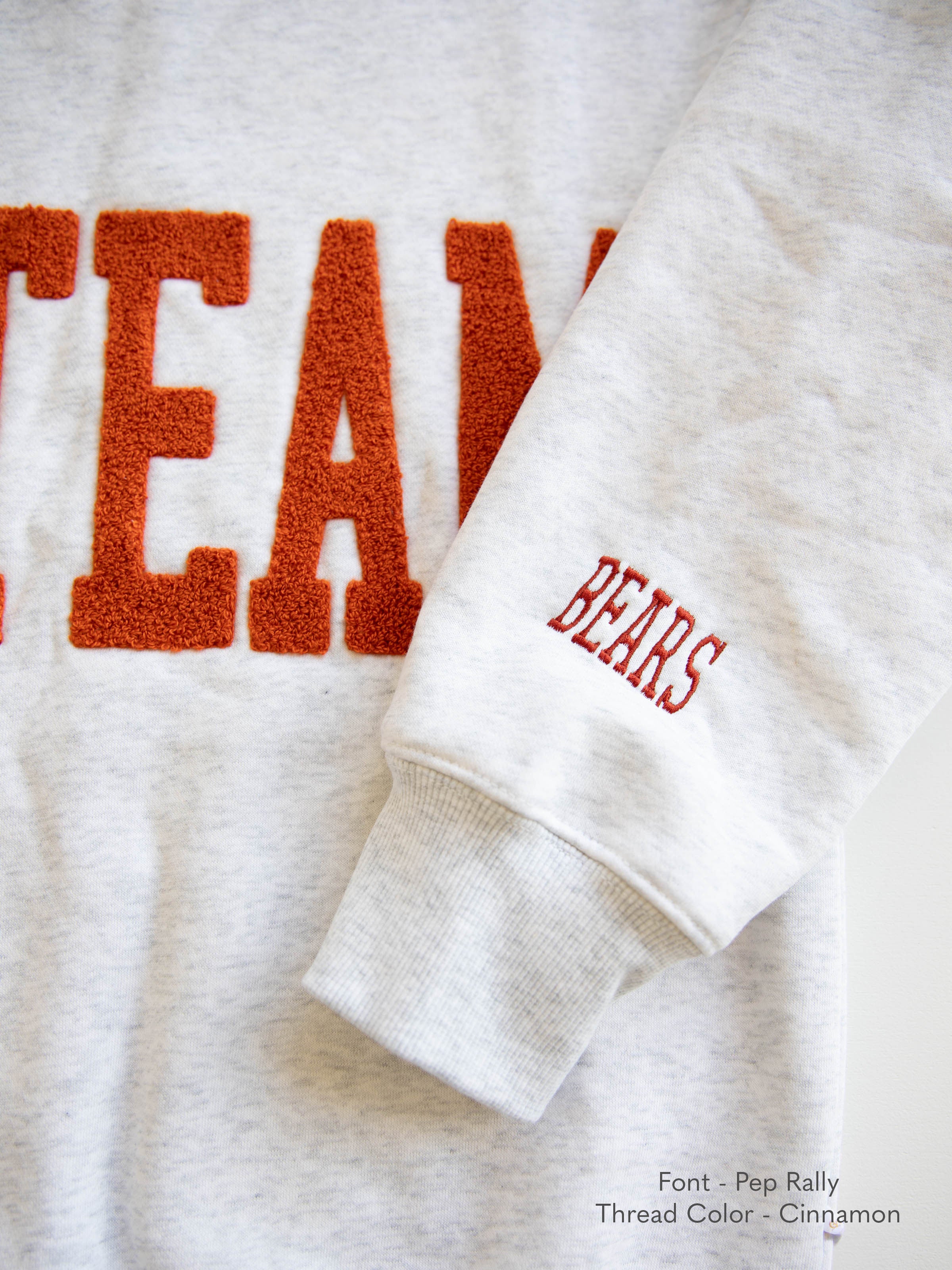Adult Warm Knit Sweatshirt - Go Team Burnt Orange - Image 4