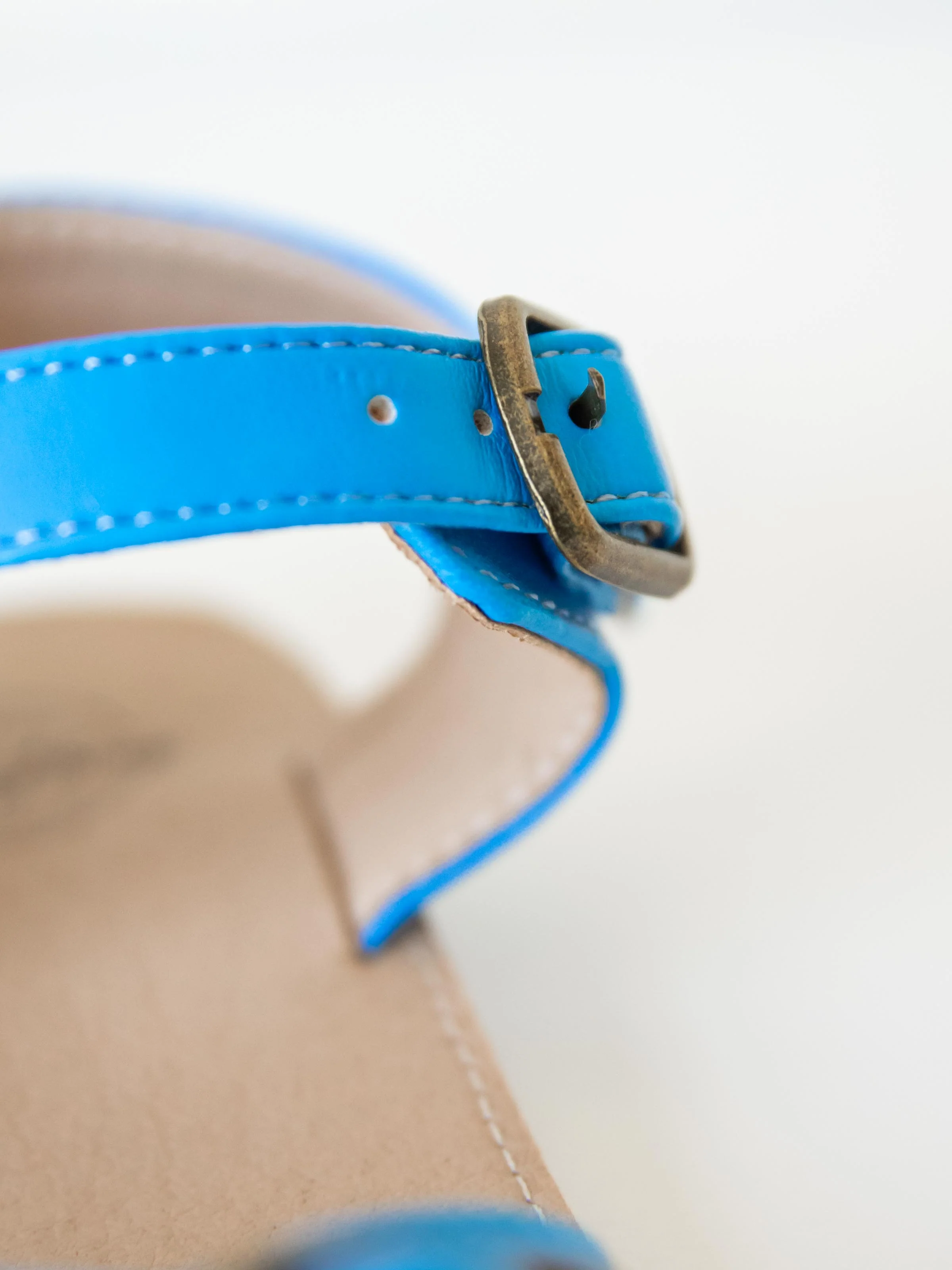 Ankle Strap Sandals - Blue - Image 9