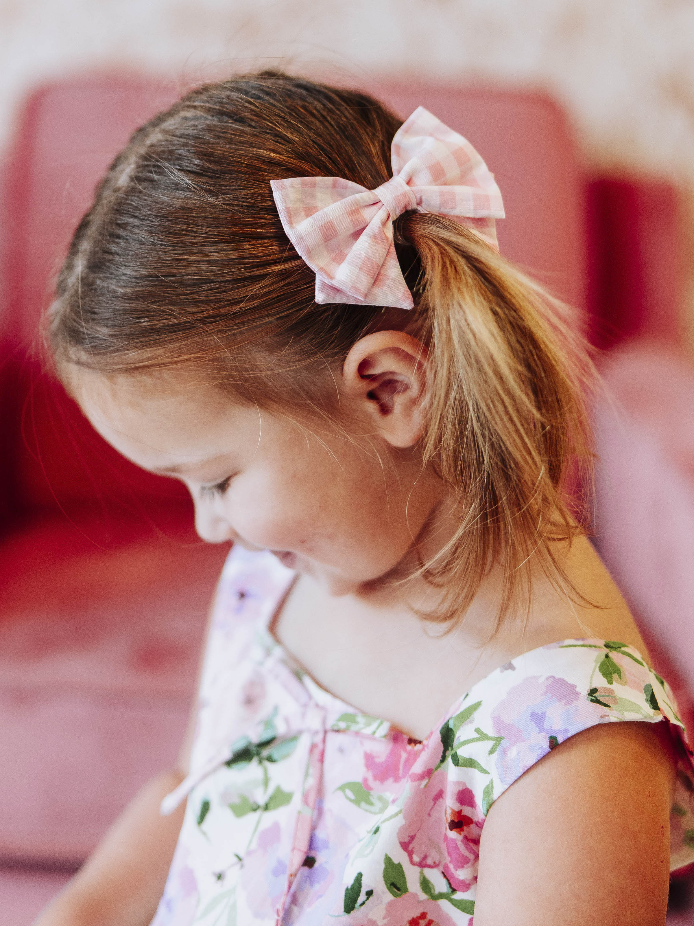 Bow Set Duo - Pink Gingham - Image 4
