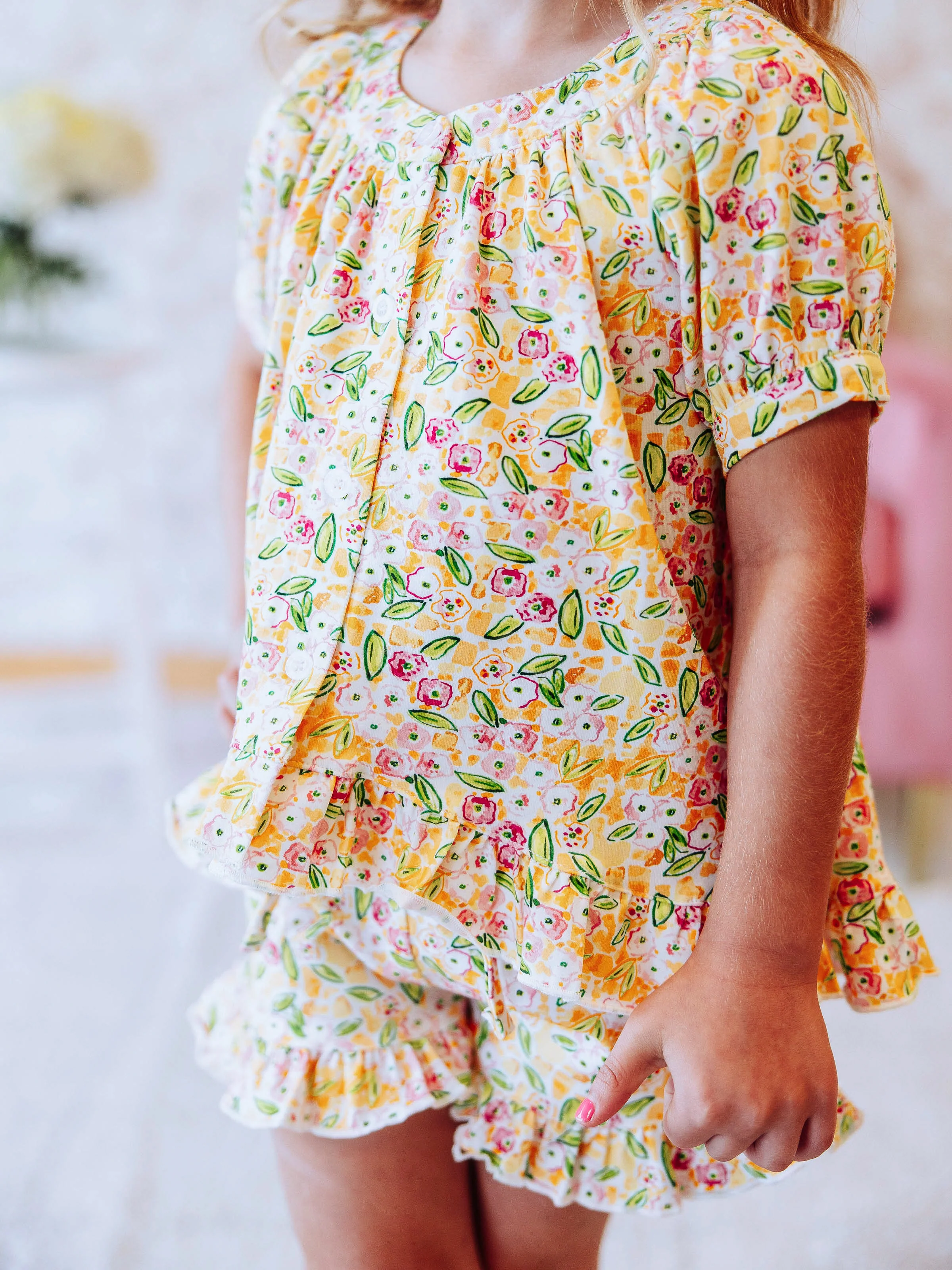 Flowy Ruffled Button Set - Happy Yellow - Image 3