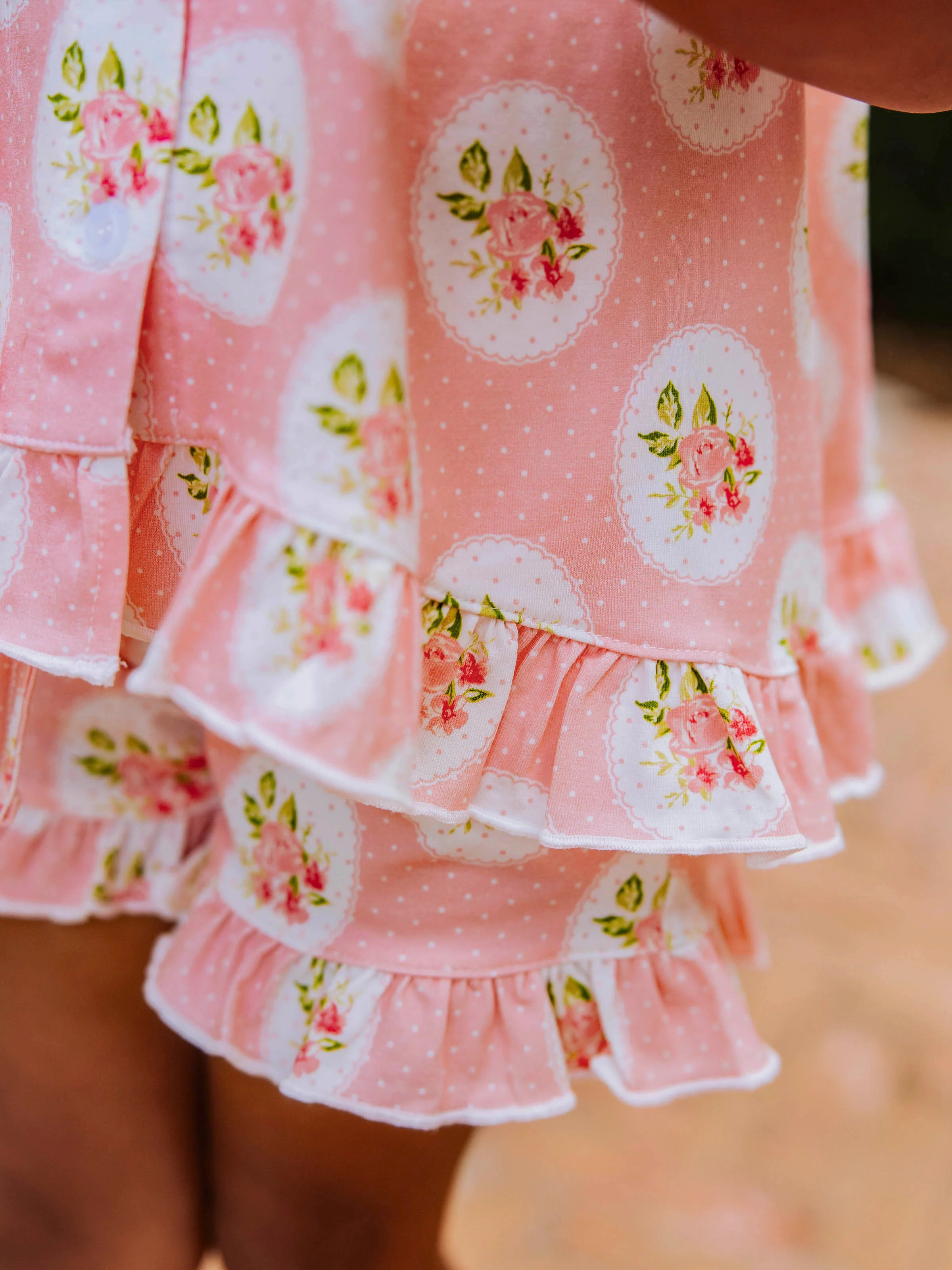 Flowy Ruffled Button Set - Kiwi Roses - Image 5