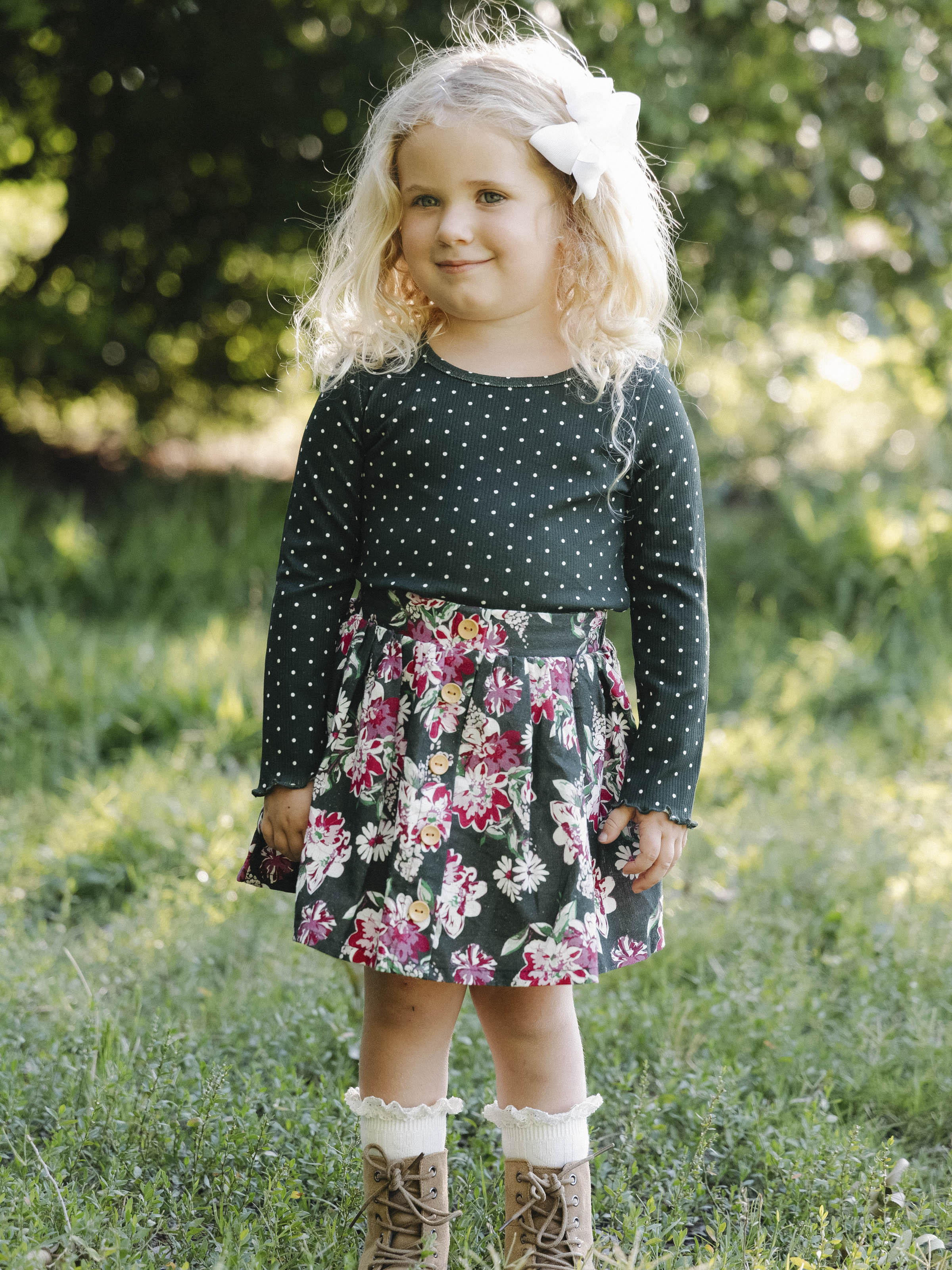 Frilled Sleeve Shirt - Thankful Dotty - Image 3