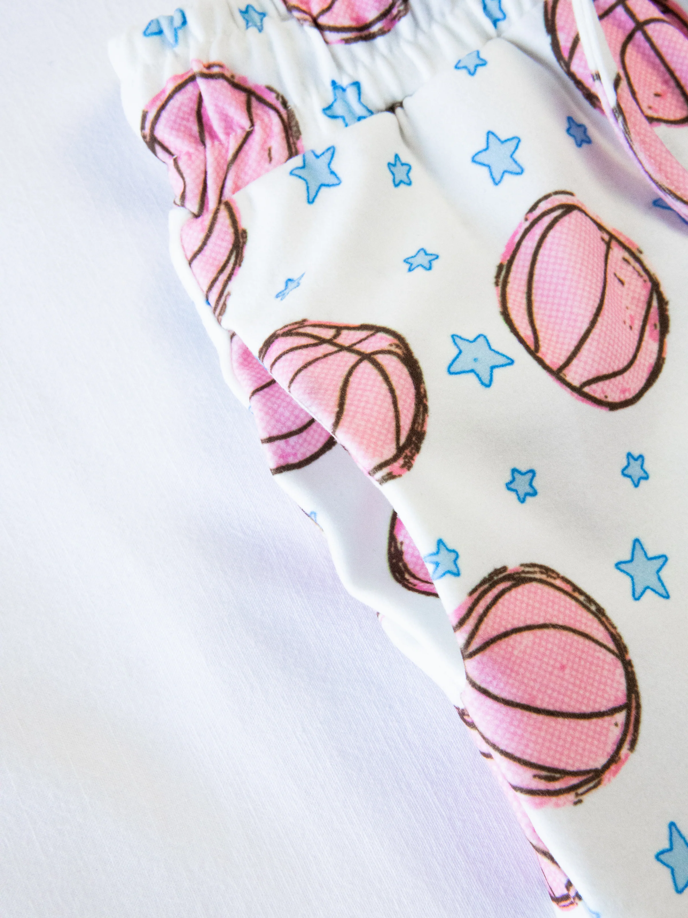 Kid's Everyday Pants - Pink Basketballs - Image 7