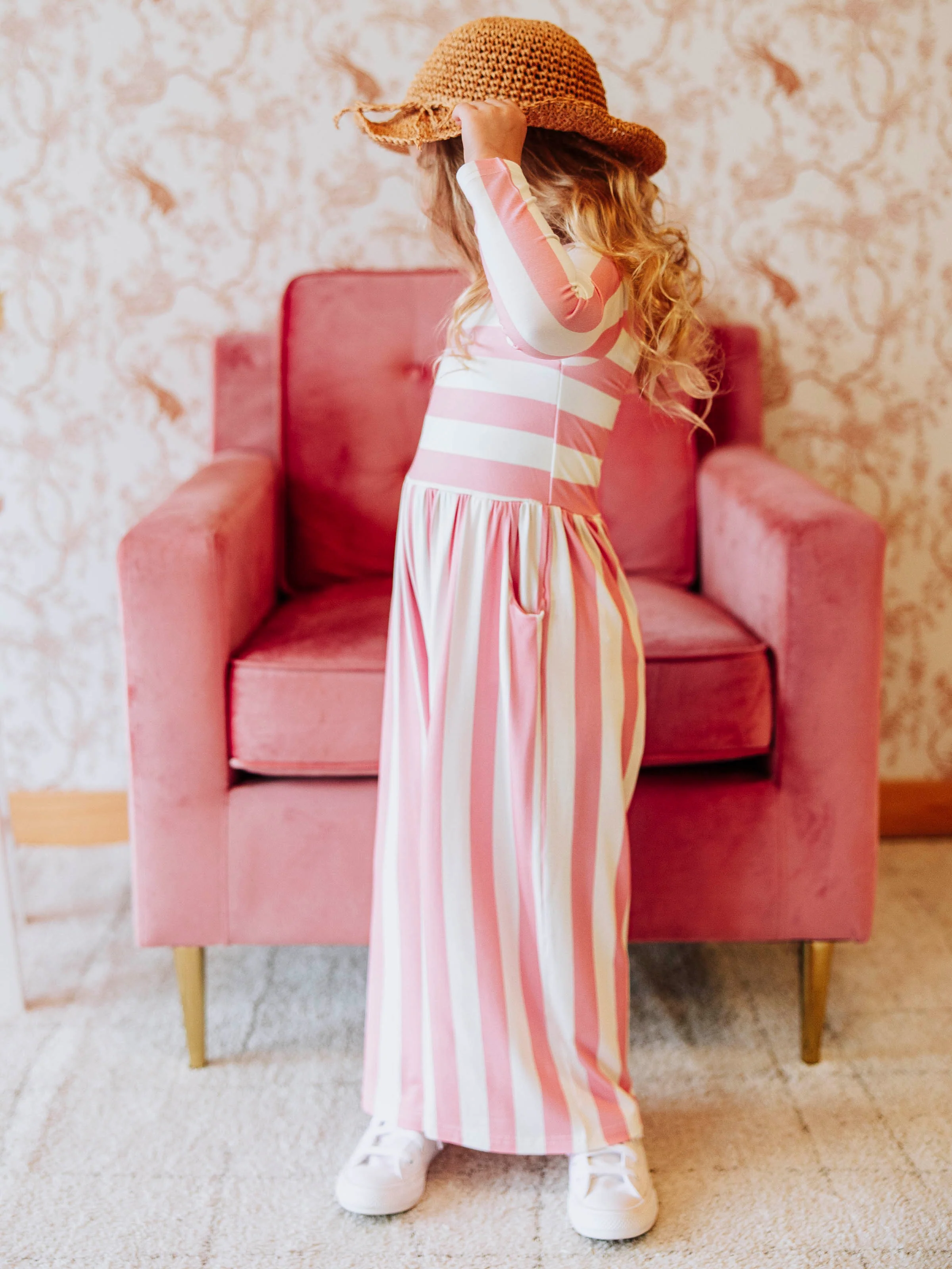 Leggy Romper - Pink Stripe - Image 3