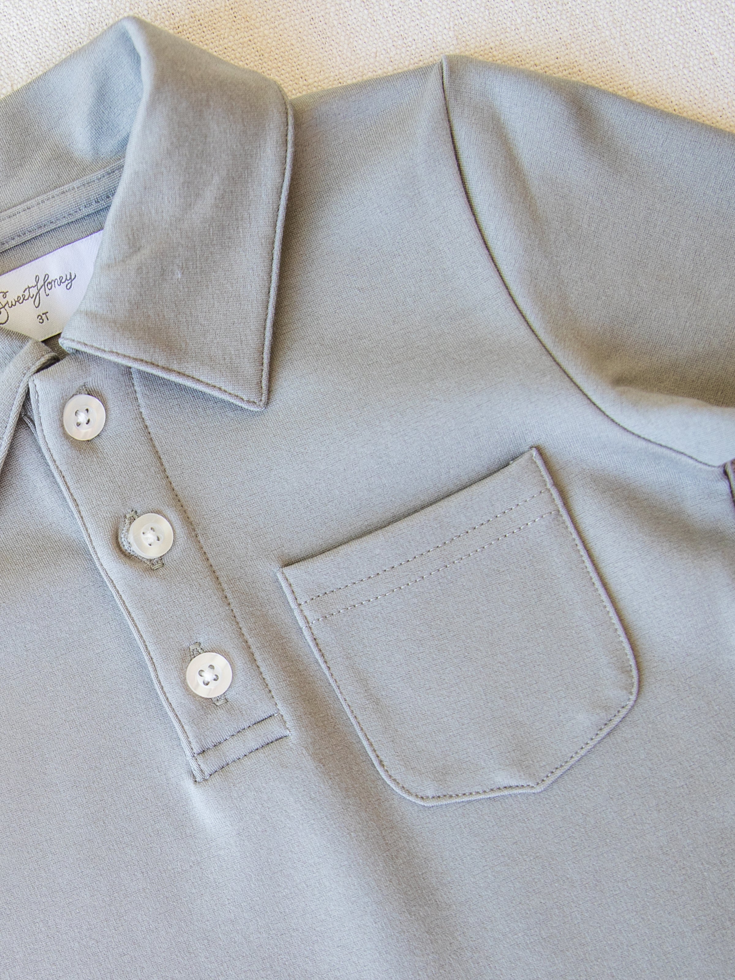 LS Polo Shirt - Steel Gray - Image 3