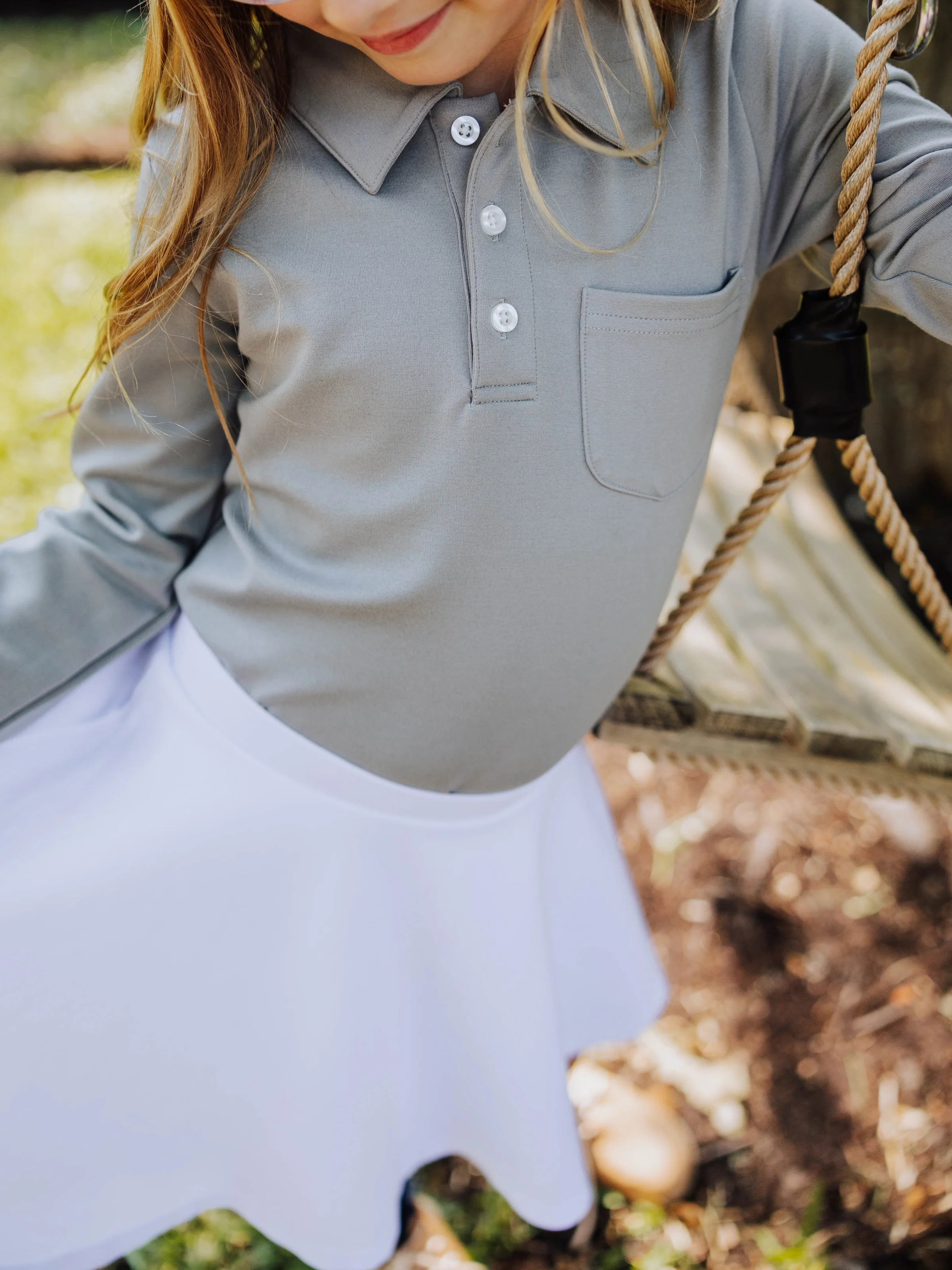 LS Polo Shirt - Steel Gray - Image 4