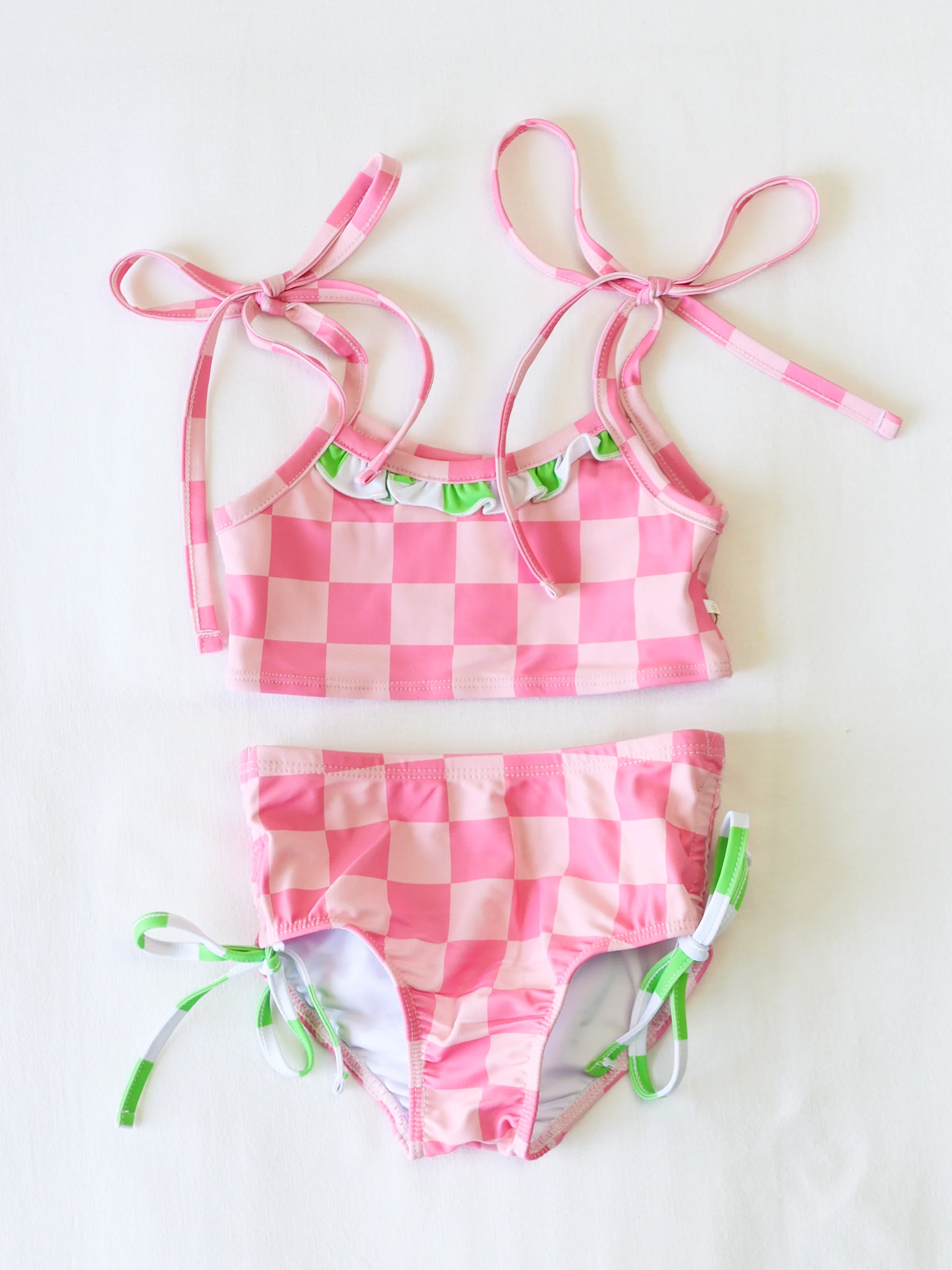 Meg Tankini - Dusty Checkered Pinks - Image 2