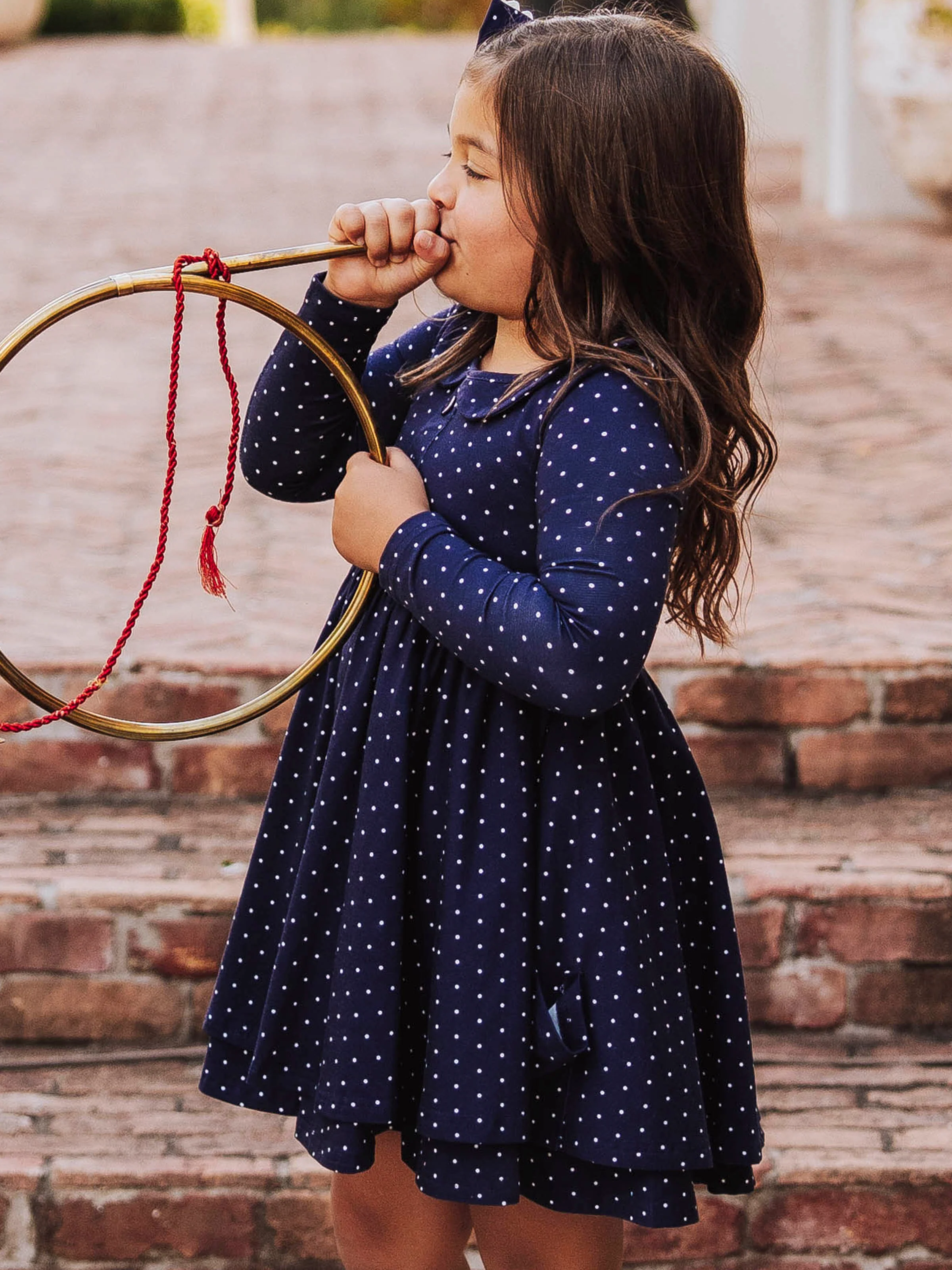 Prim Dress - Navy Dotty - Image 6