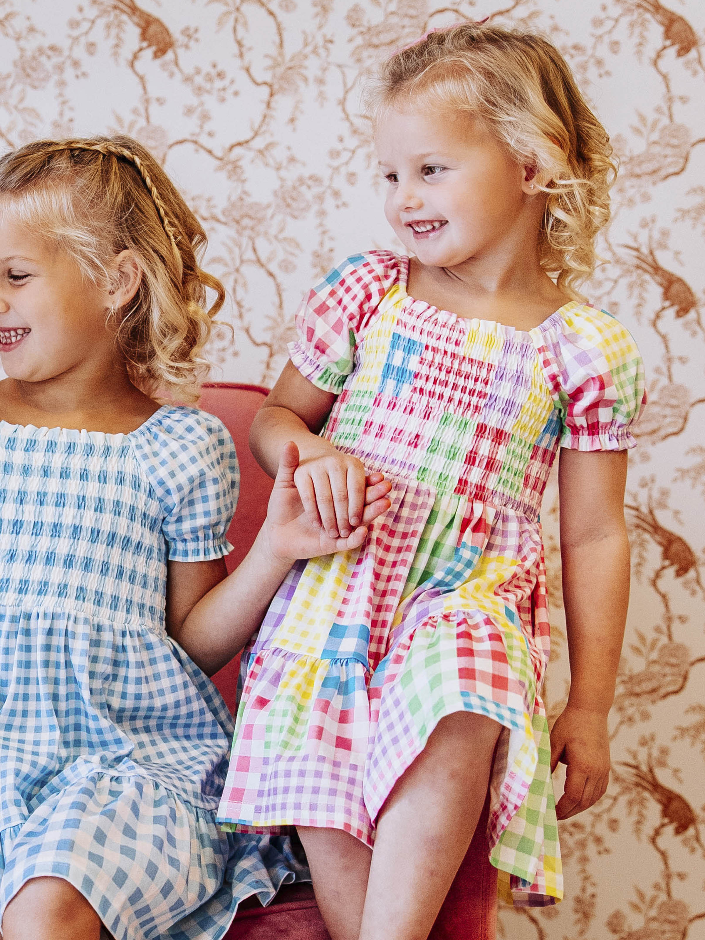 Puff Sleeve Dress - Patchwork Gingham - Image 3