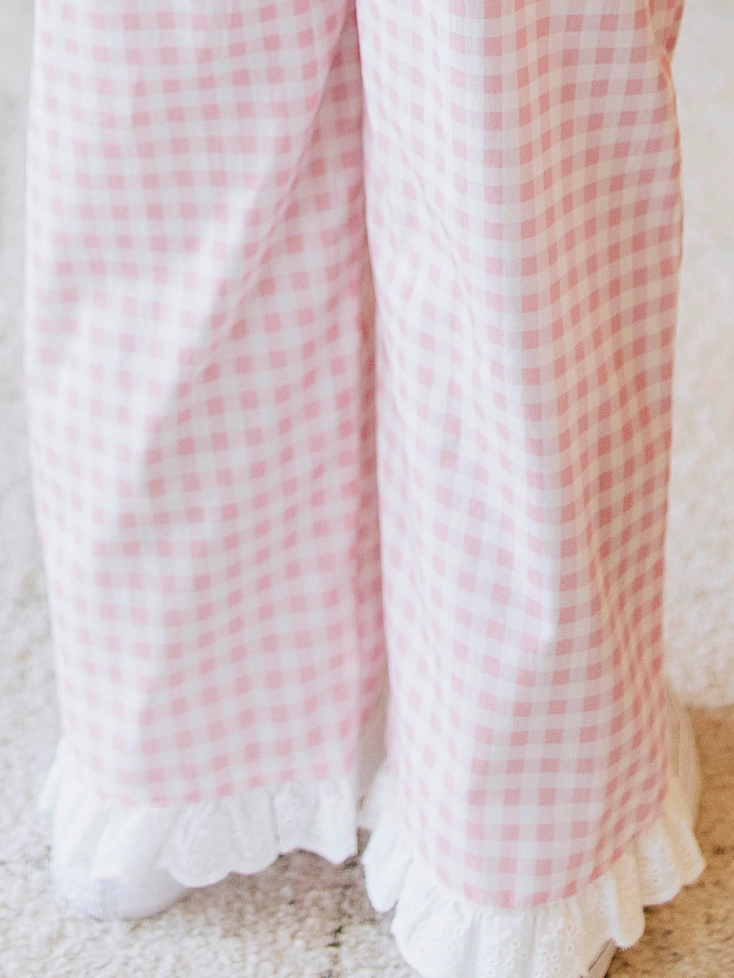 Puff Sleeve Set - Pink Gingham - Image 5