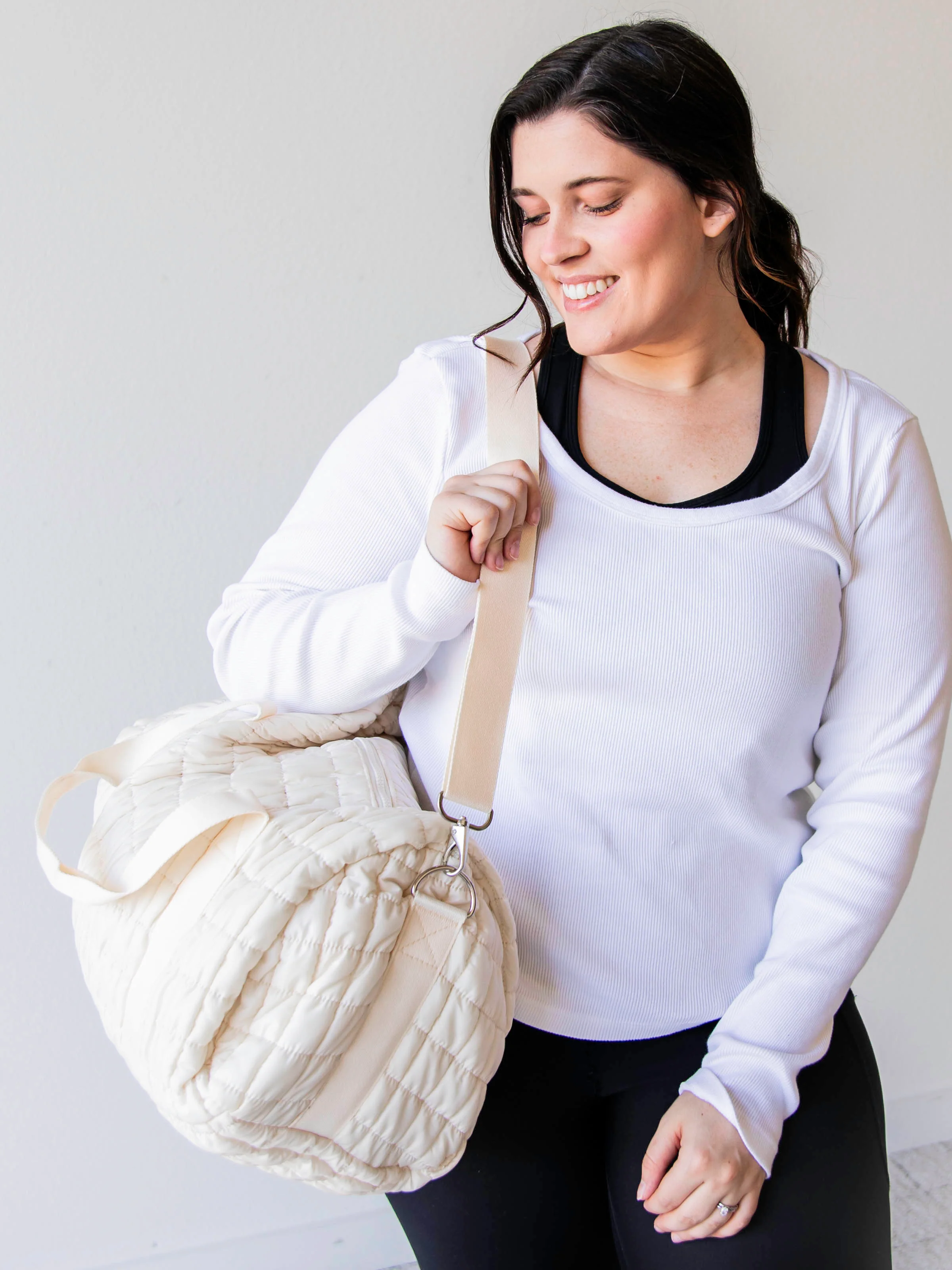 Puffer Duffle - Cream - Image 7
