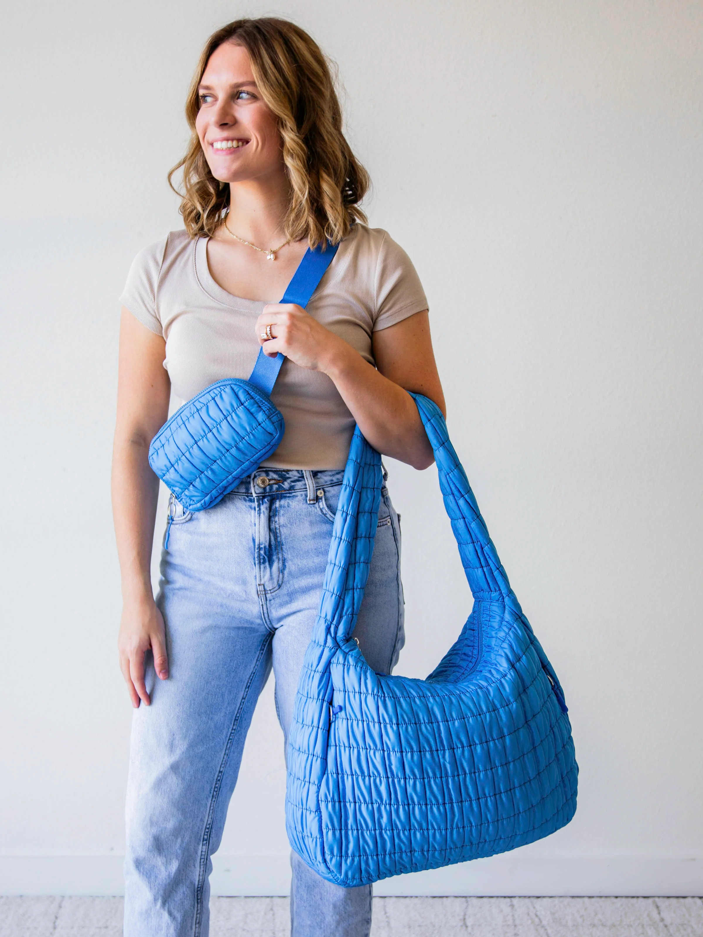 Puffer Tote - Royal Blue - Image 6