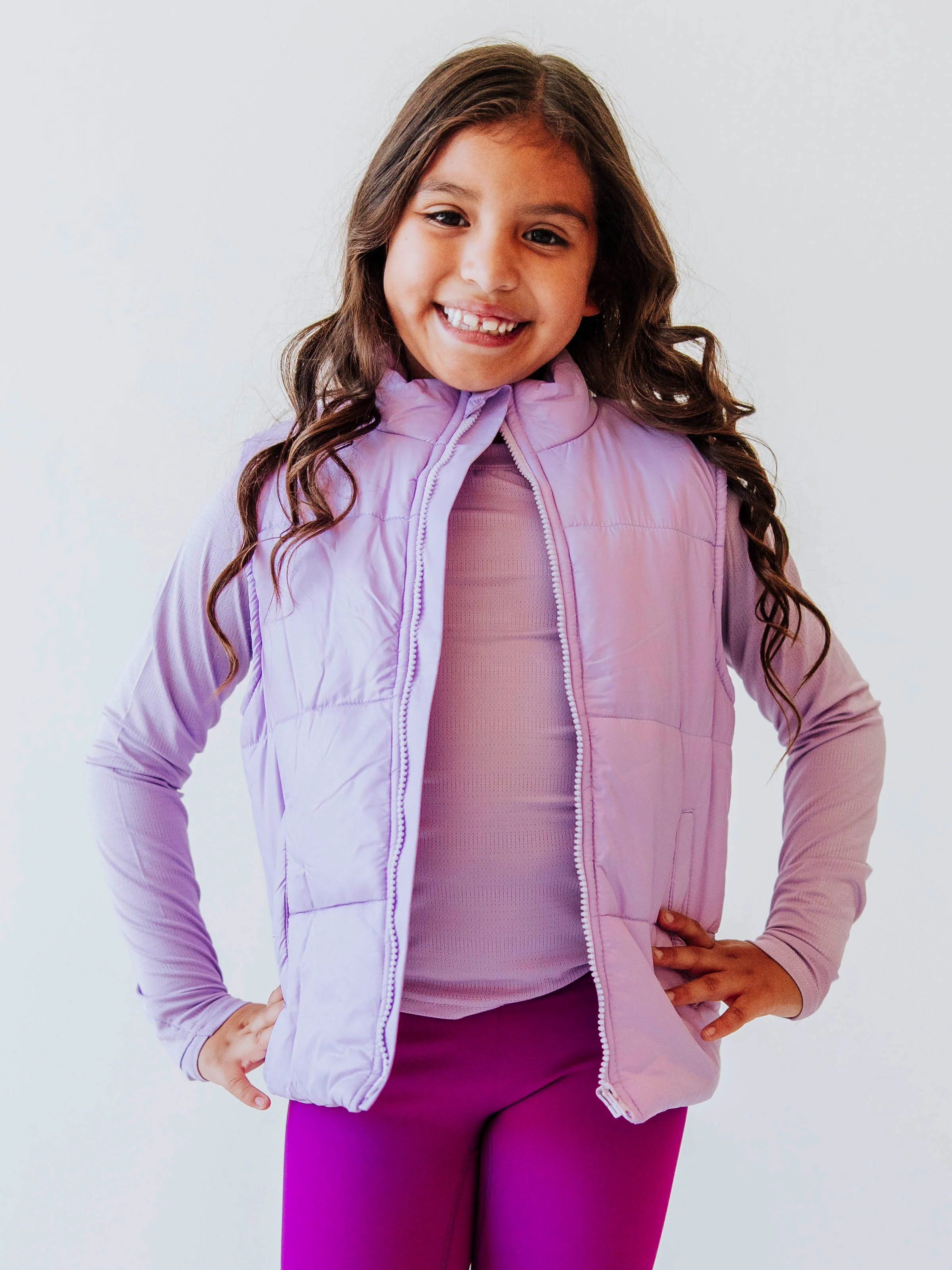 Puffer Vest - Soft Lavender - Image 3