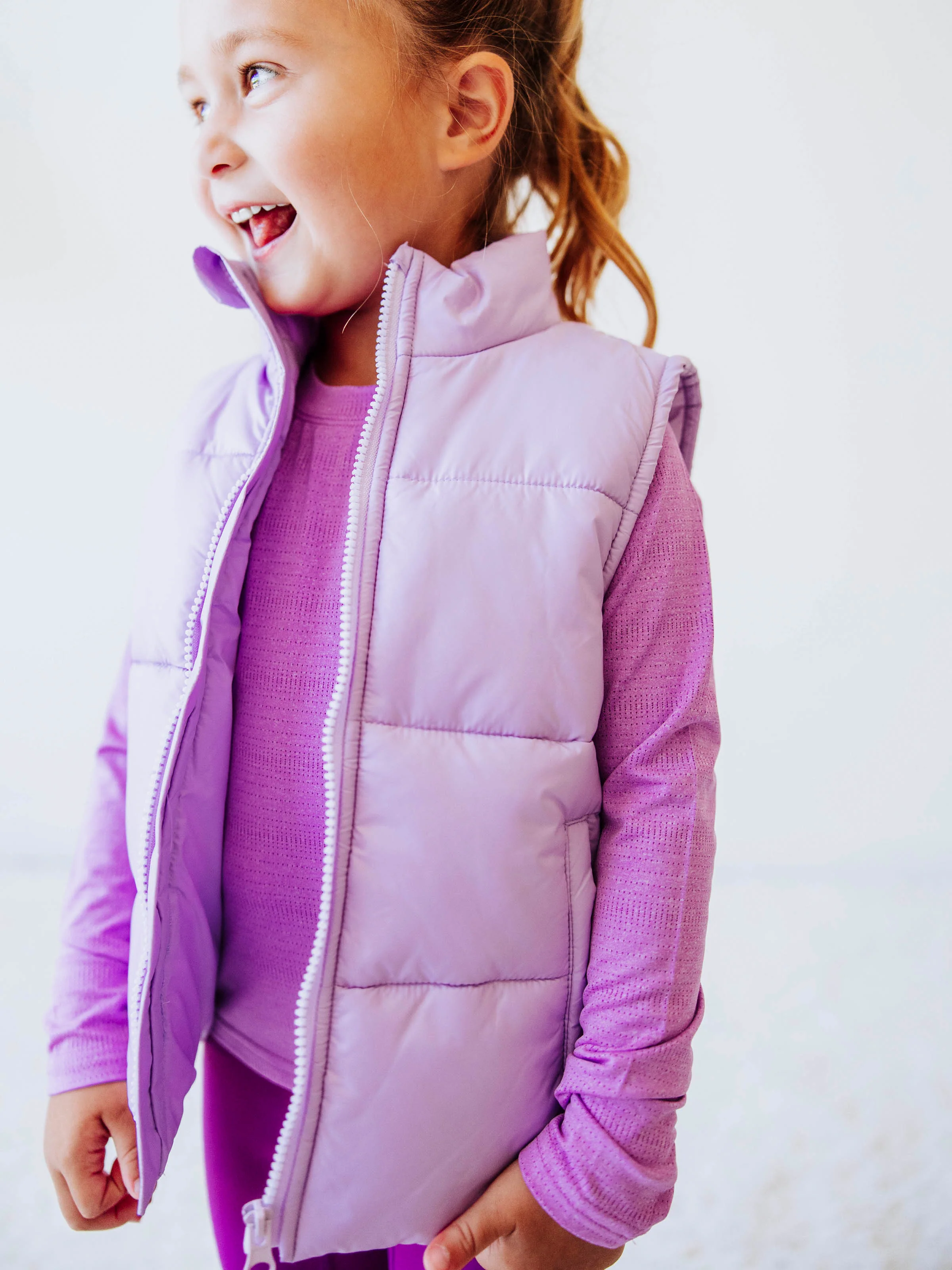 Puffer Vest - Soft Lavender - Image 5