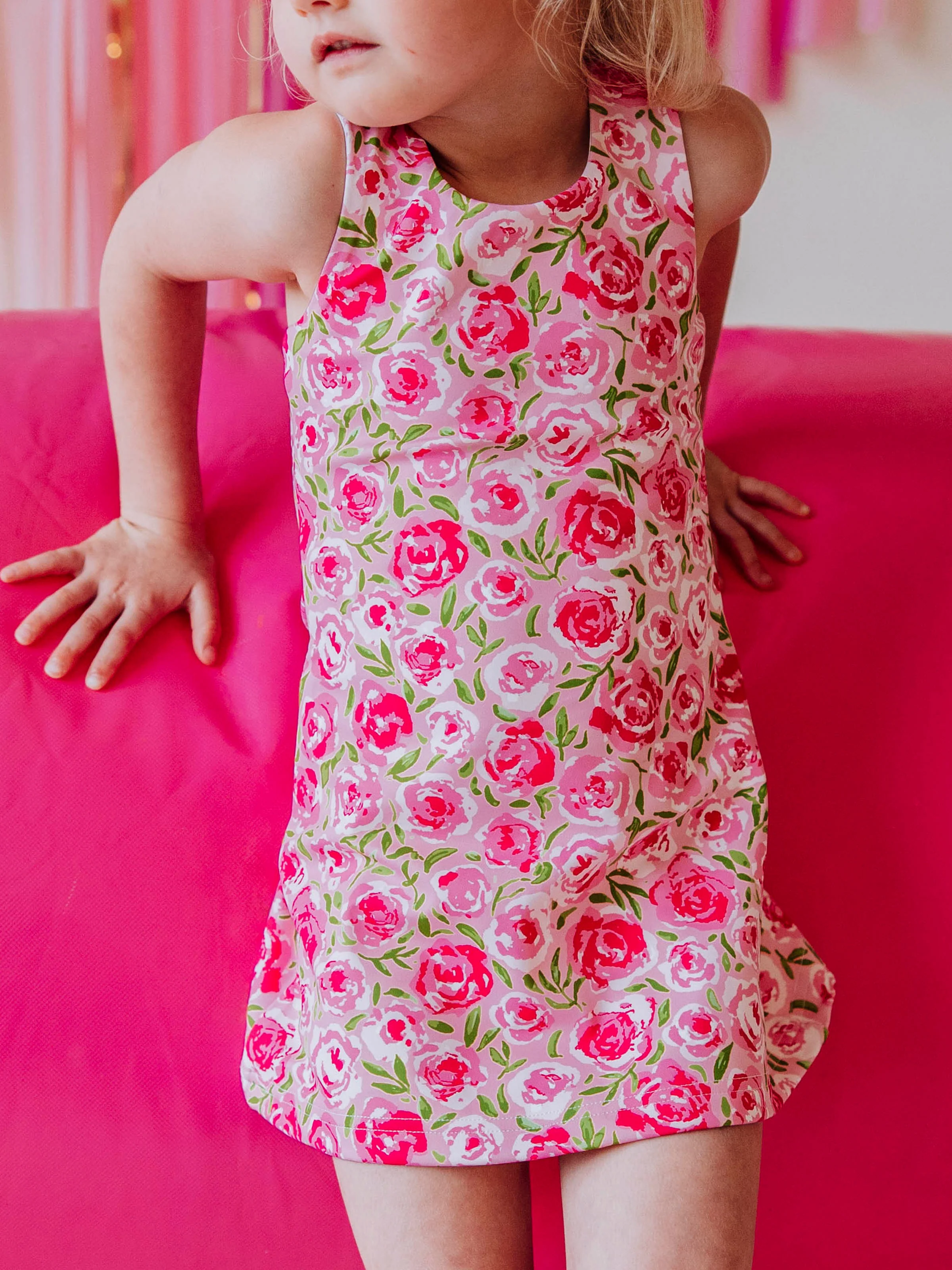 Racerback Tank Dress - Covered in Roses - Image 2