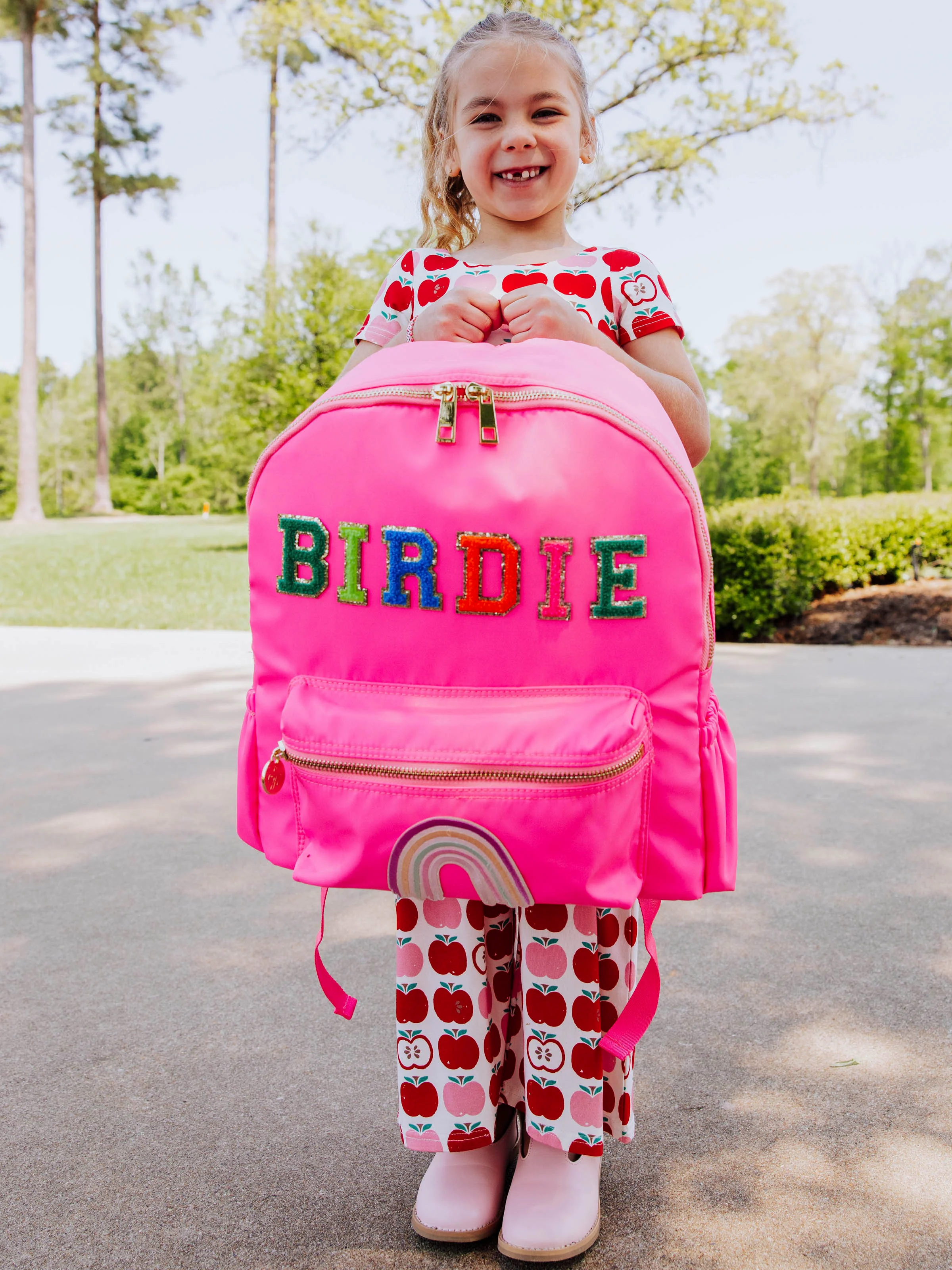 Retro Backpack - Vibrant Pink - Image 4