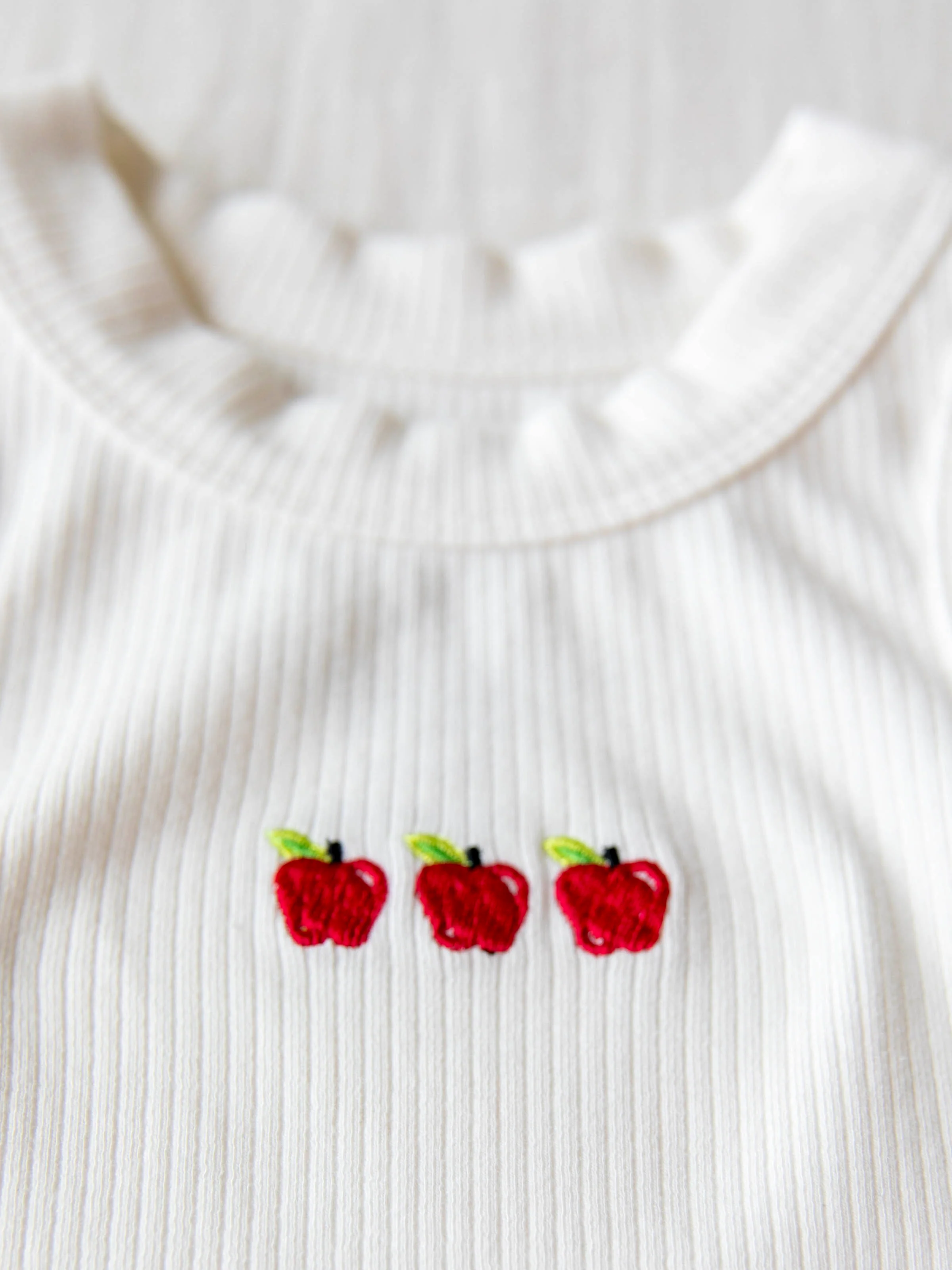 Ribbed Knit Tank Top - Ivory Apples - Image 6