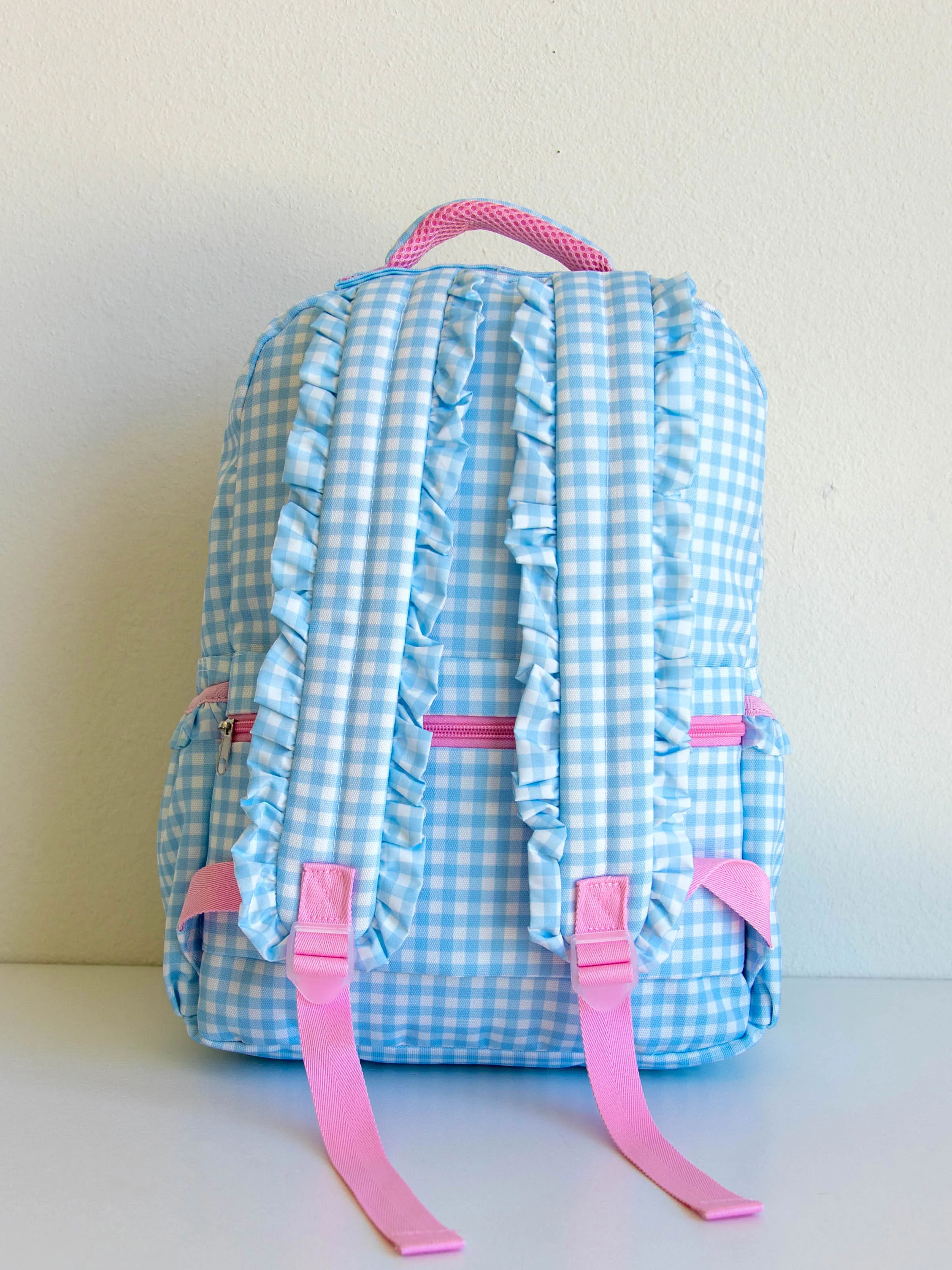 Ridley Backpack - Blue Gingham - Image 8