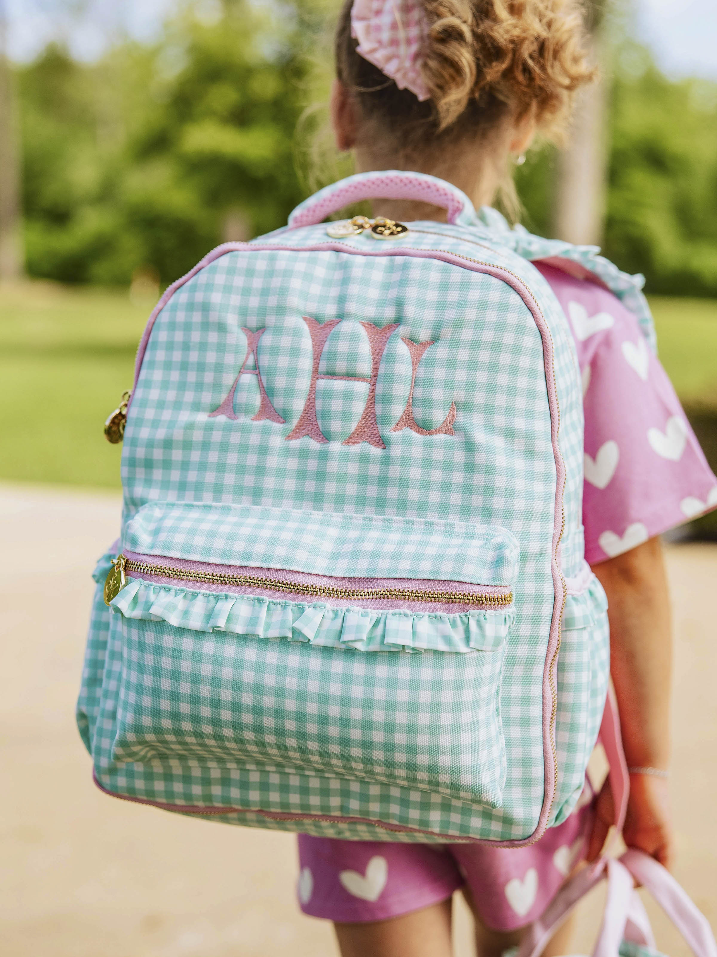 Ridley Backpack - Mint Gingham - Image 5