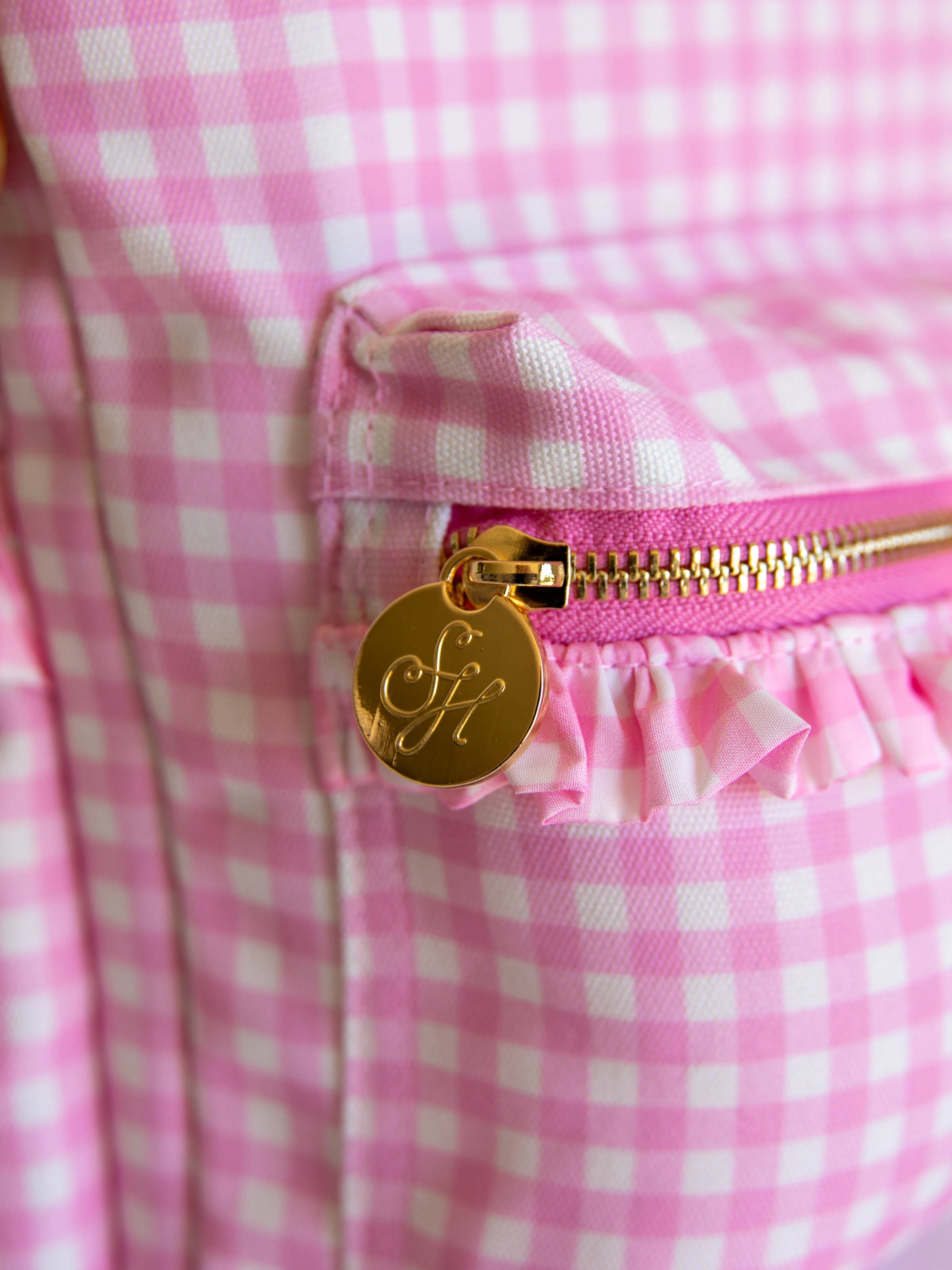 Ridley Backpack - Rosey Pink Gingham - Image 14