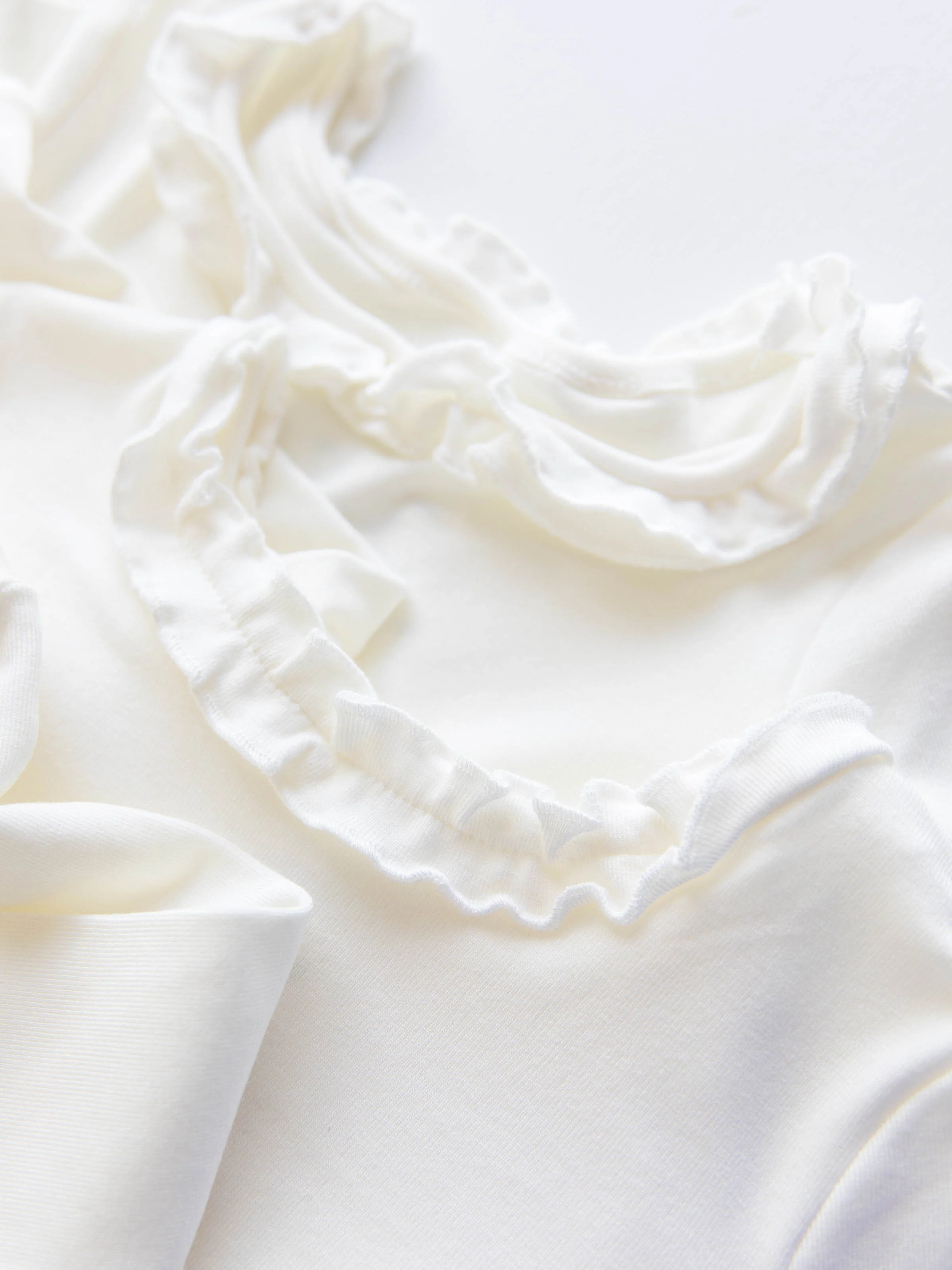 Ruffled Layering Top - Ivory (Flawed) - Image 20