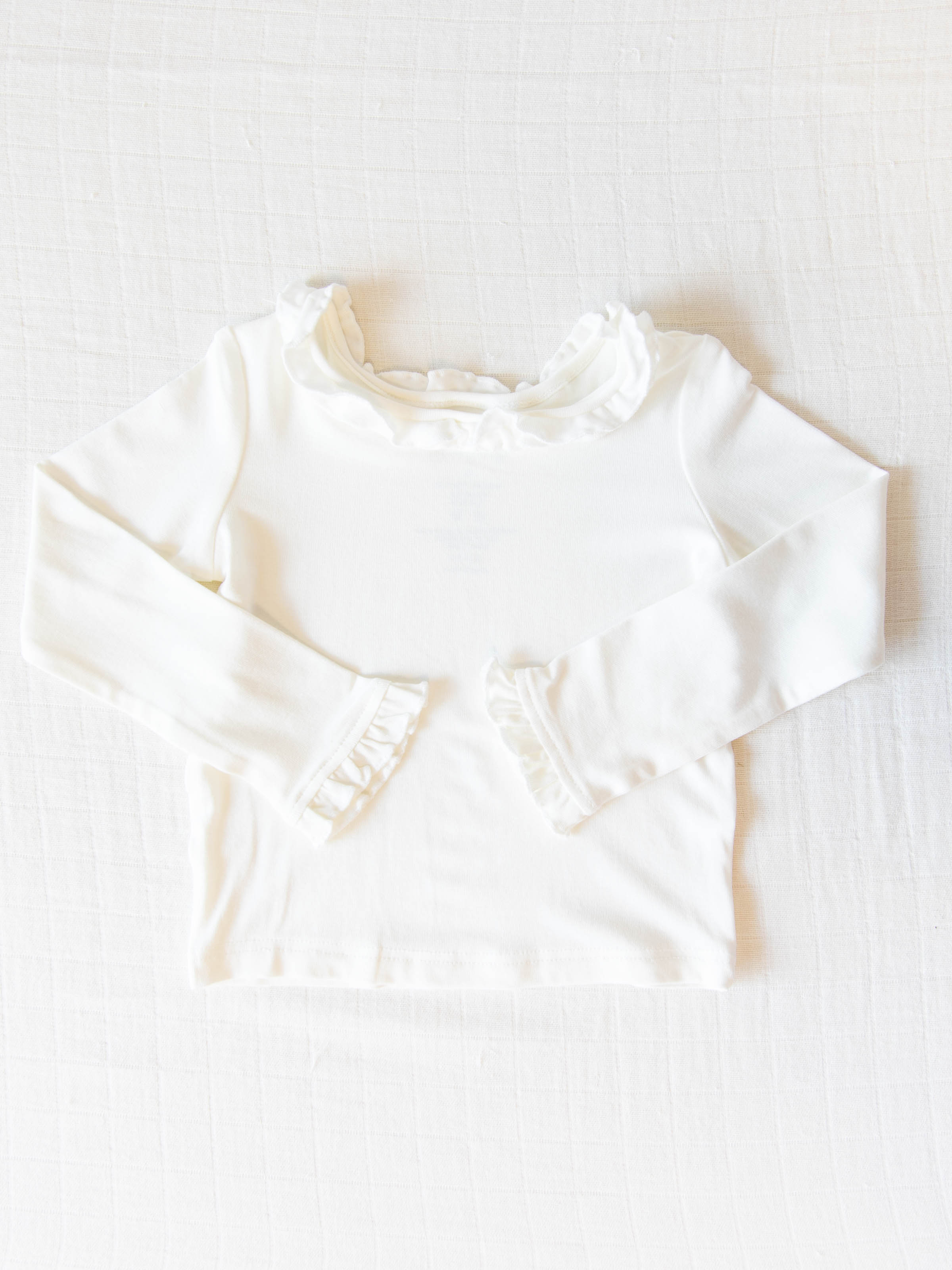 Ruffled Layering Top - Ivory (Flawed) - Image 7