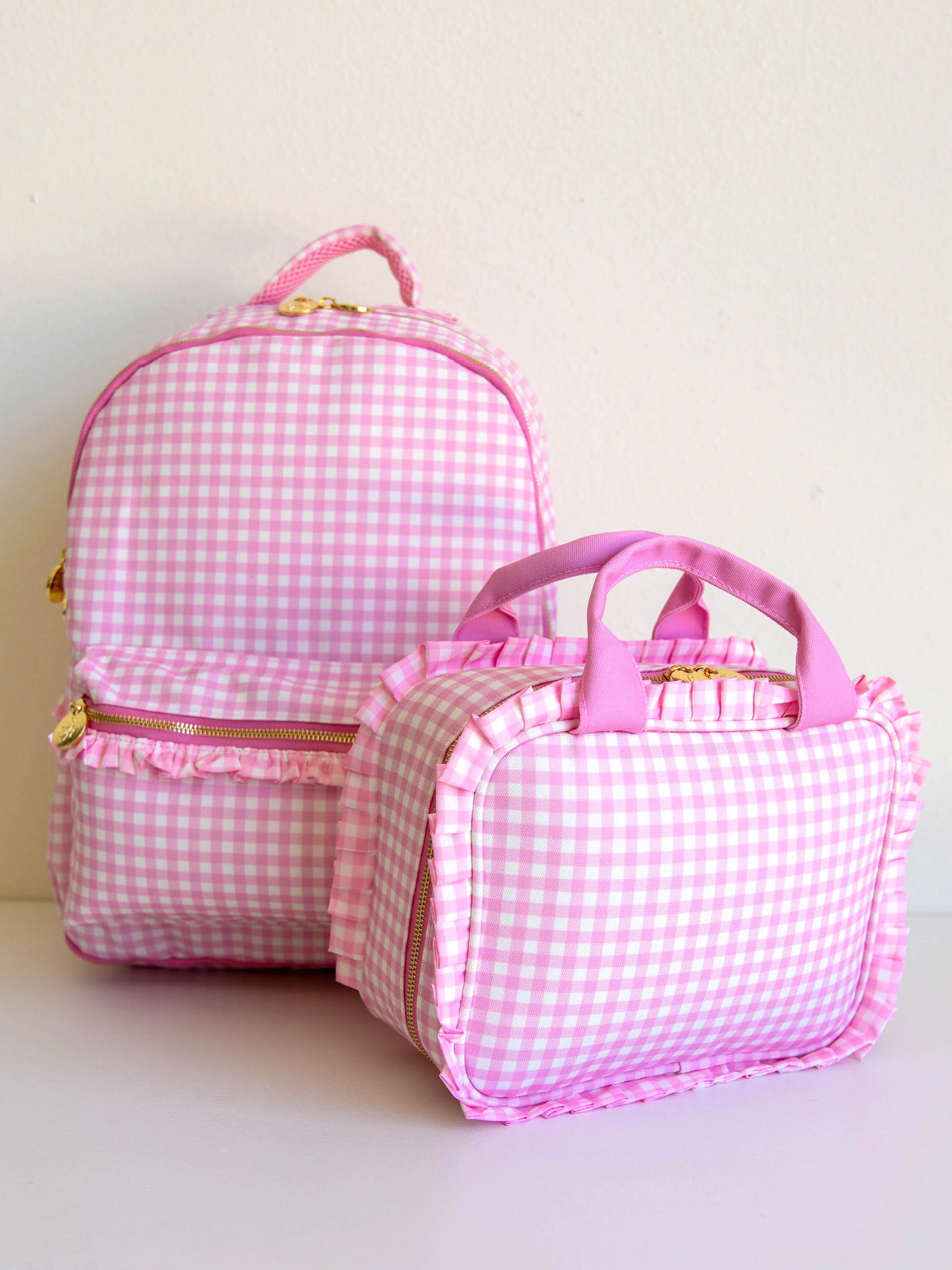 Ruffled Lunch Kit - Rosey Pink Gingham - Image 4