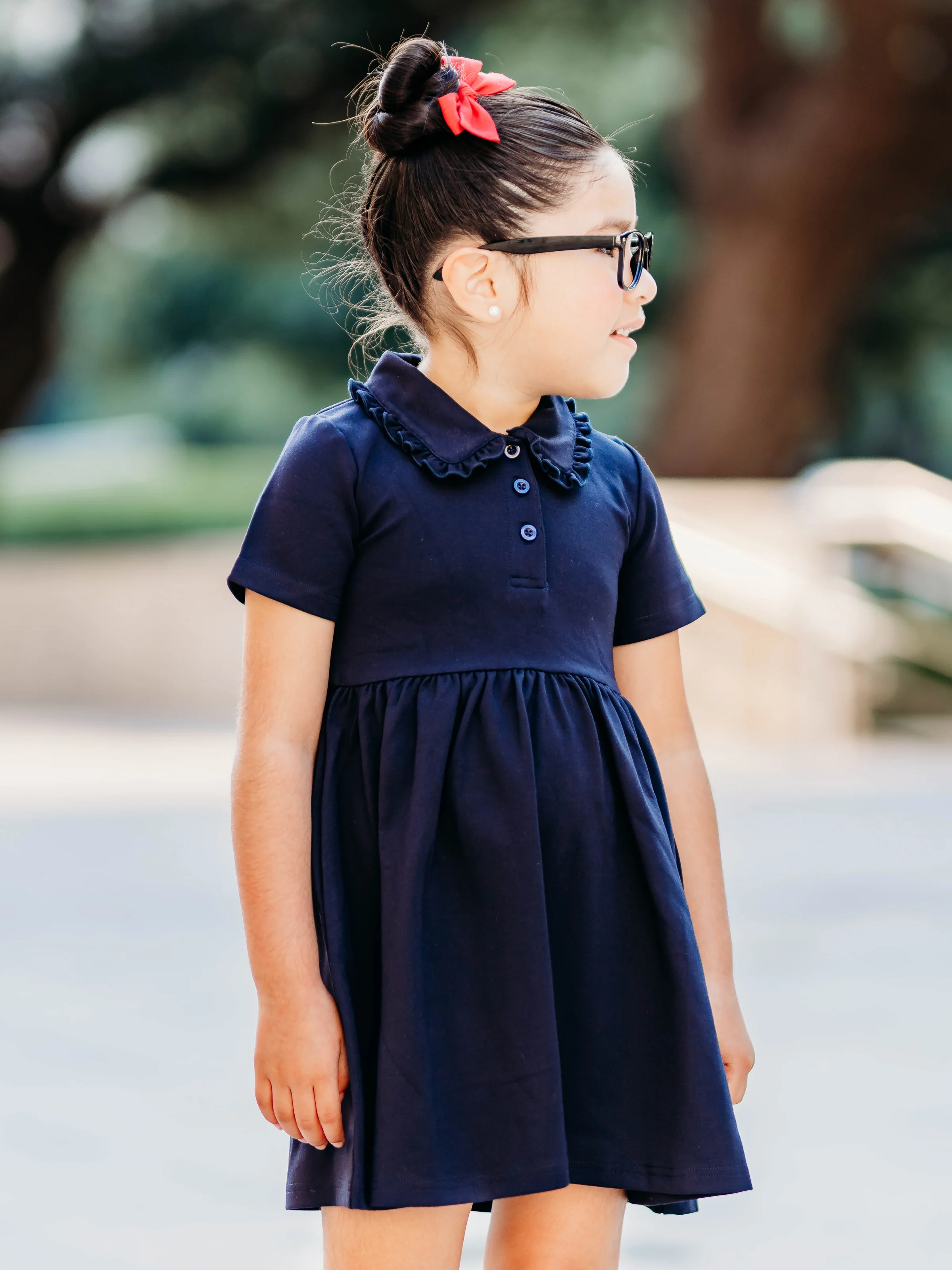 Ruffled Polo Dress - Night Sky - Image 8