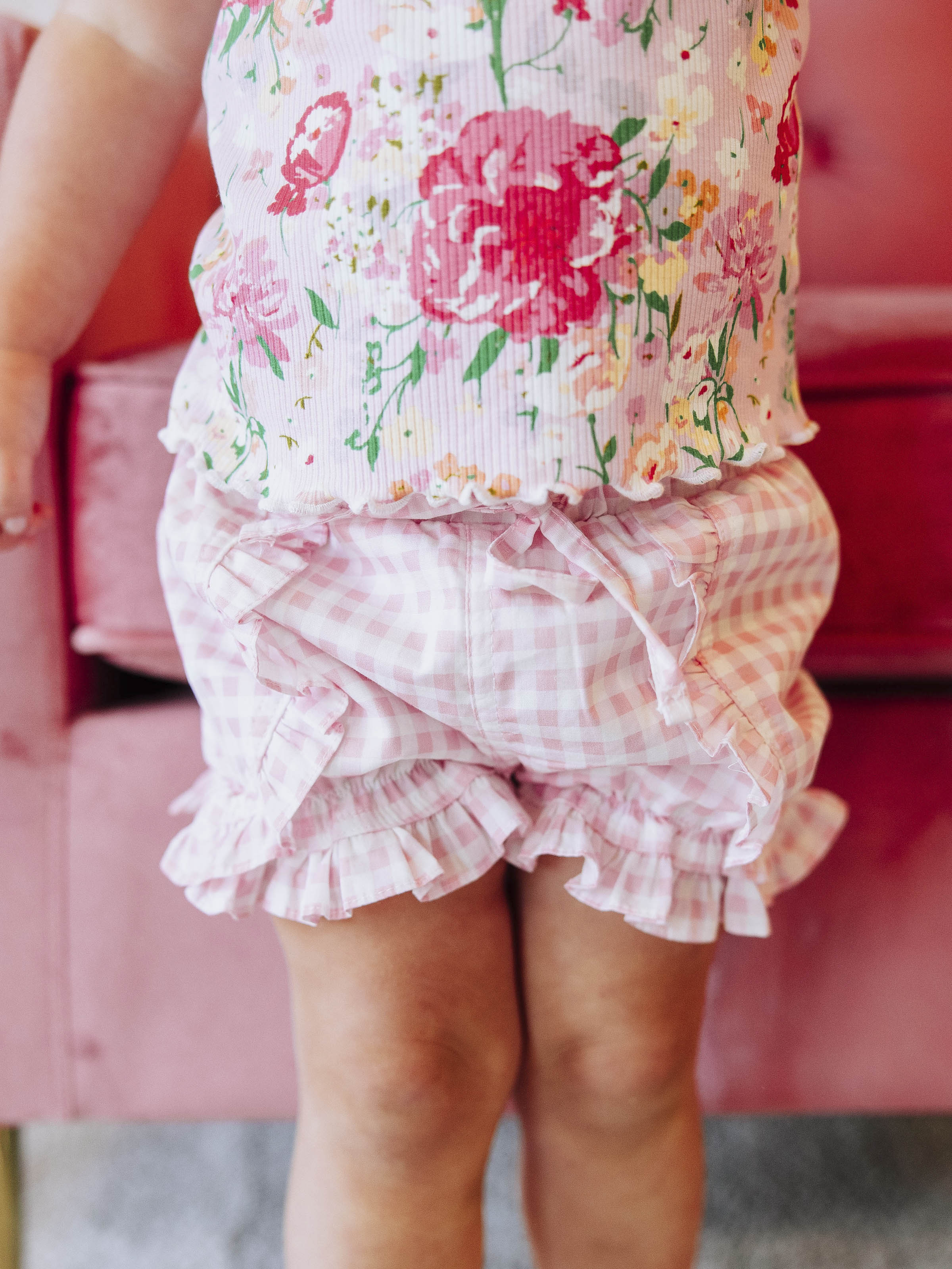 Ruffled Shorts - Pink Gingham - Image 3
