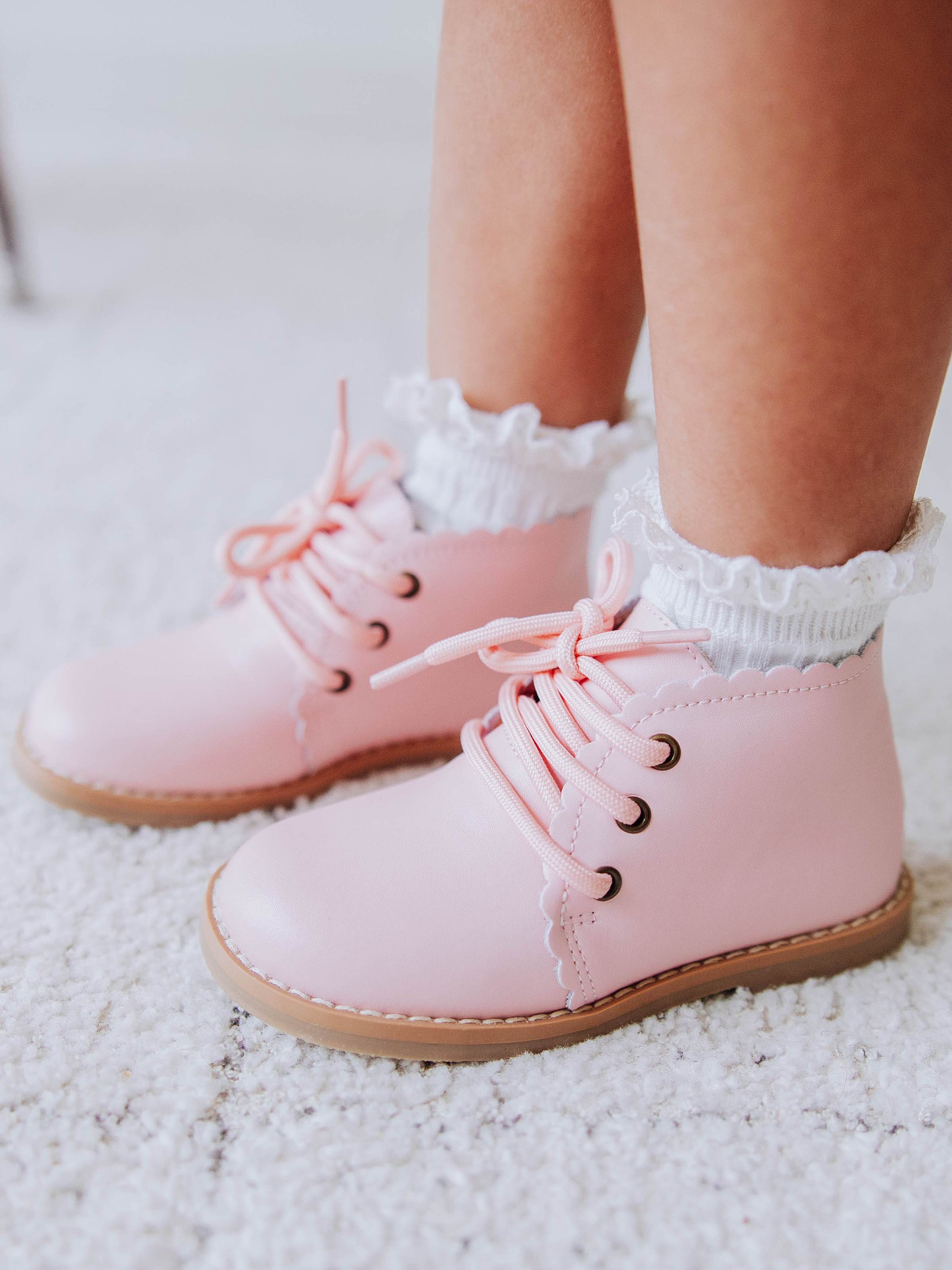 Scallop Ankle Boot - Pink - Image 3