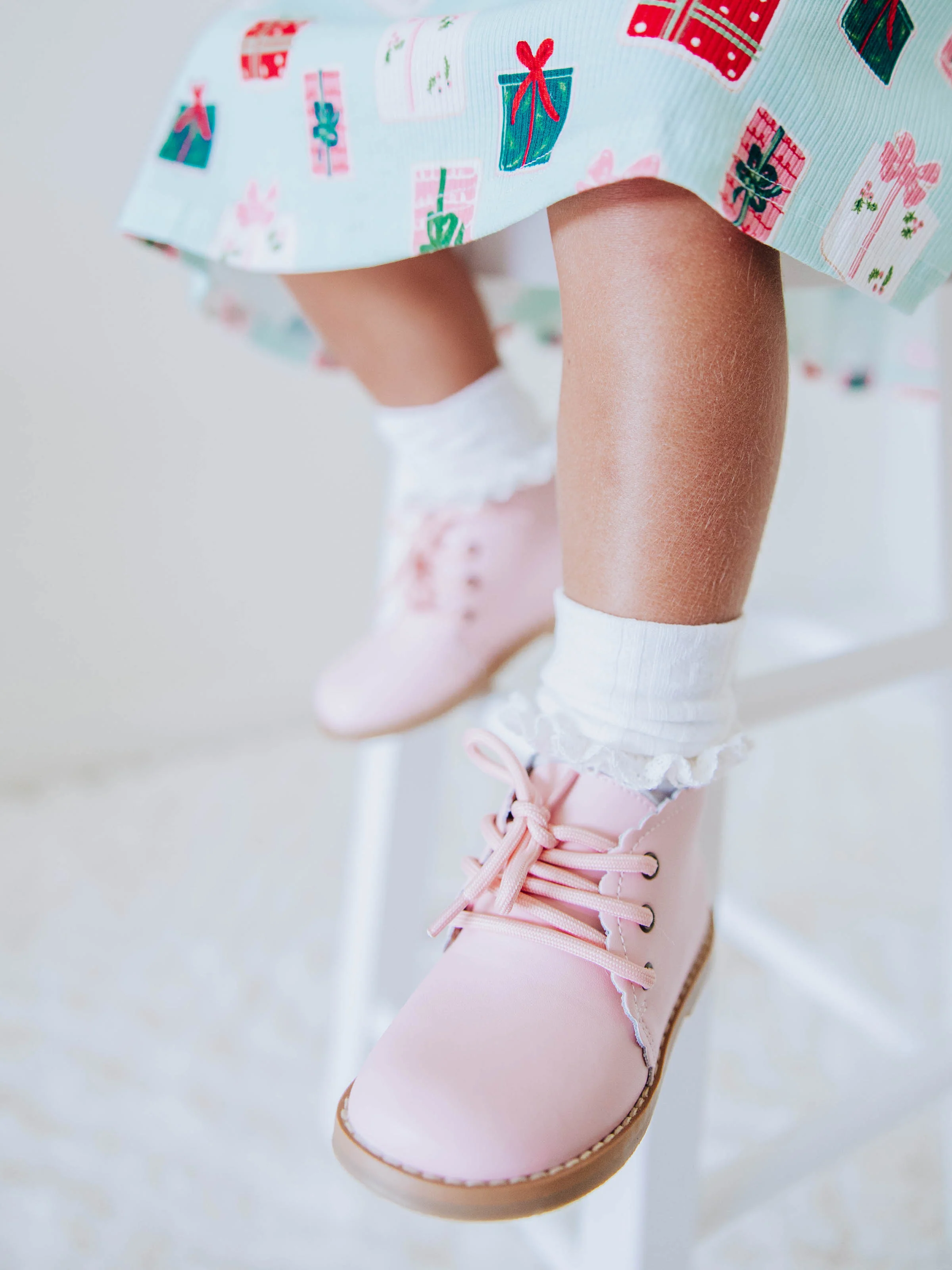 Scallop Ankle Boot - Pink - Image 5