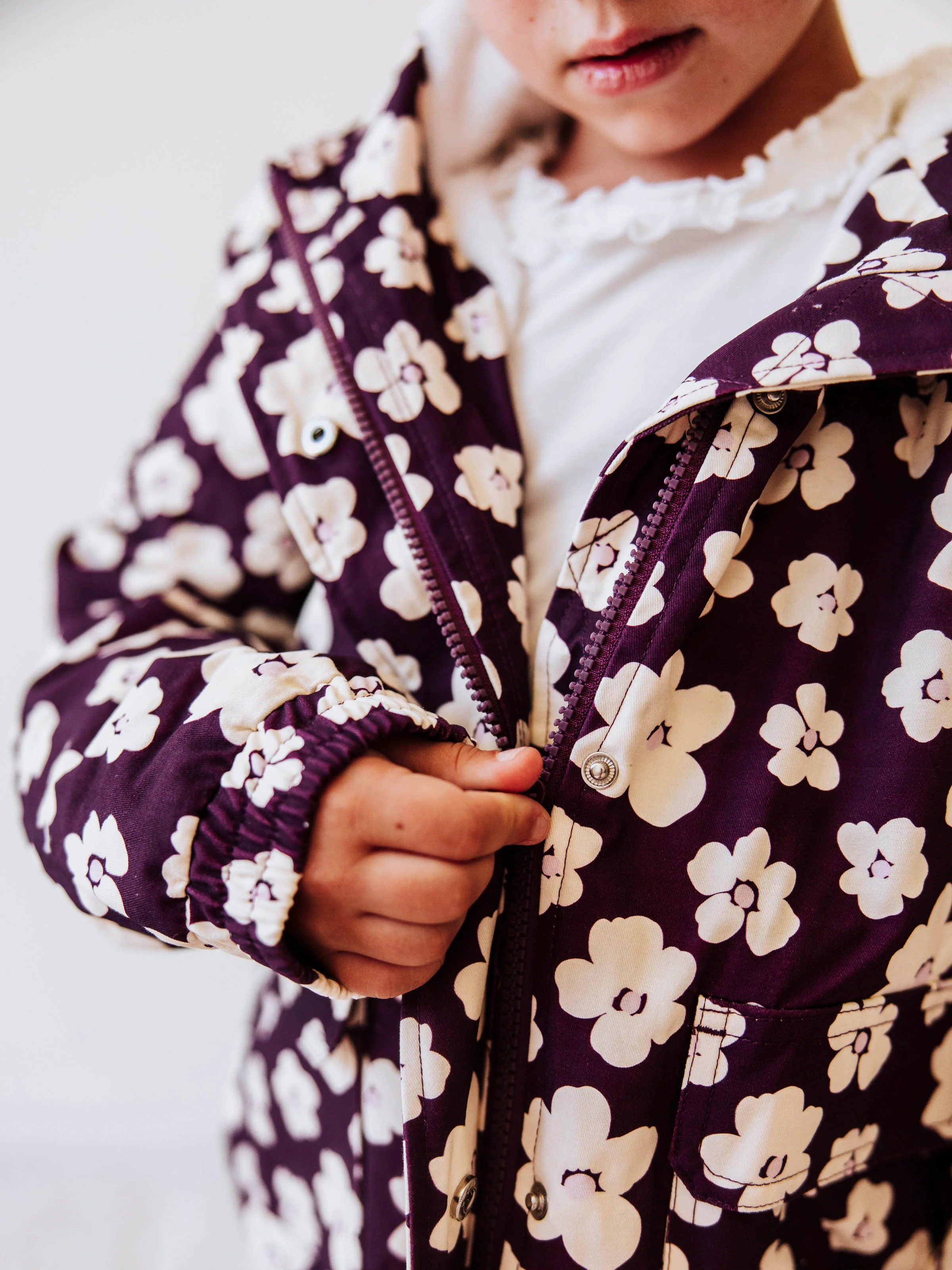Sherpa Lined Hooded Jacket - Sugar Plum Floral - Image 3