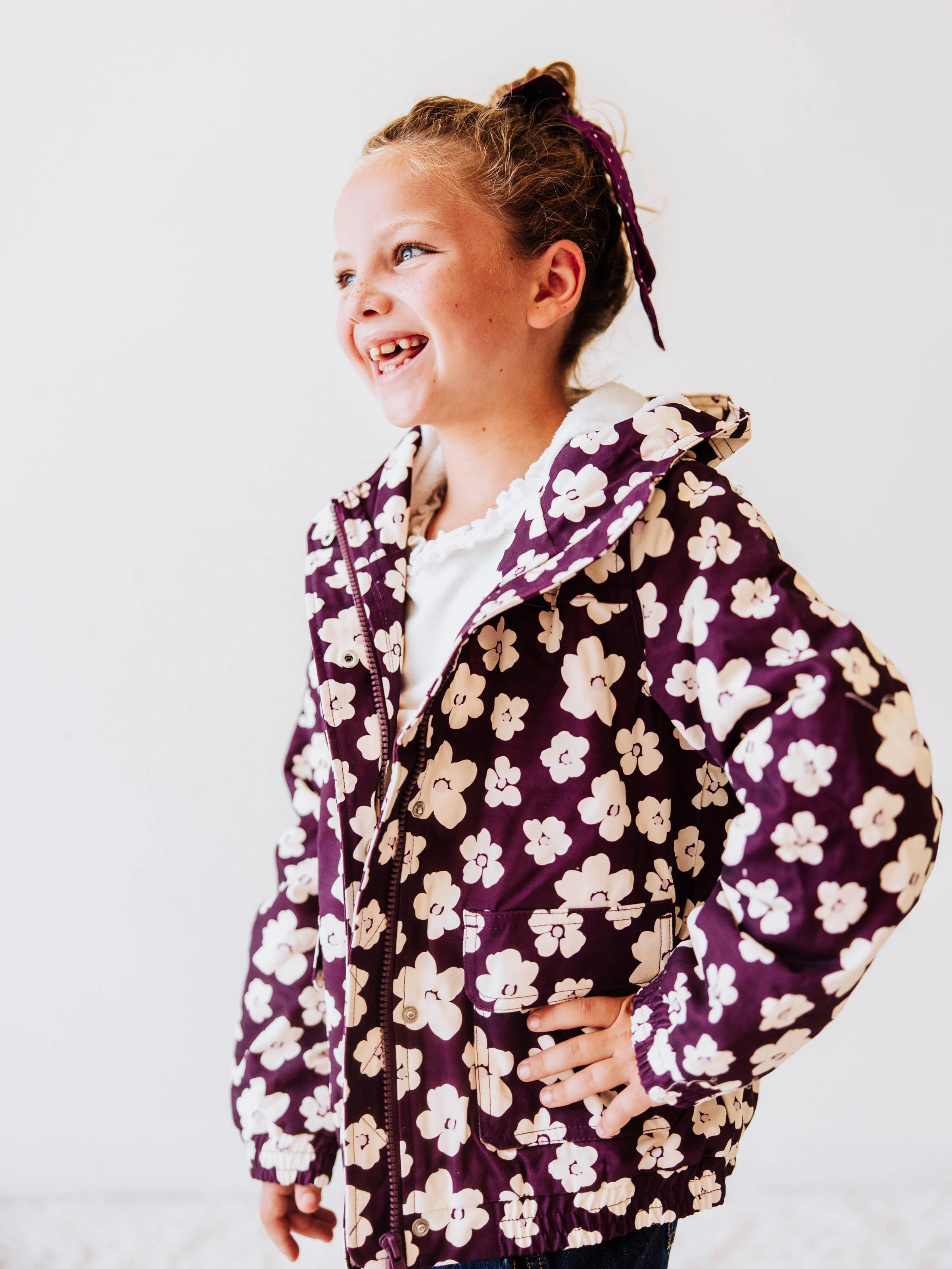 Sherpa Lined Hooded Jacket - Sugar Plum Floral - Image 4