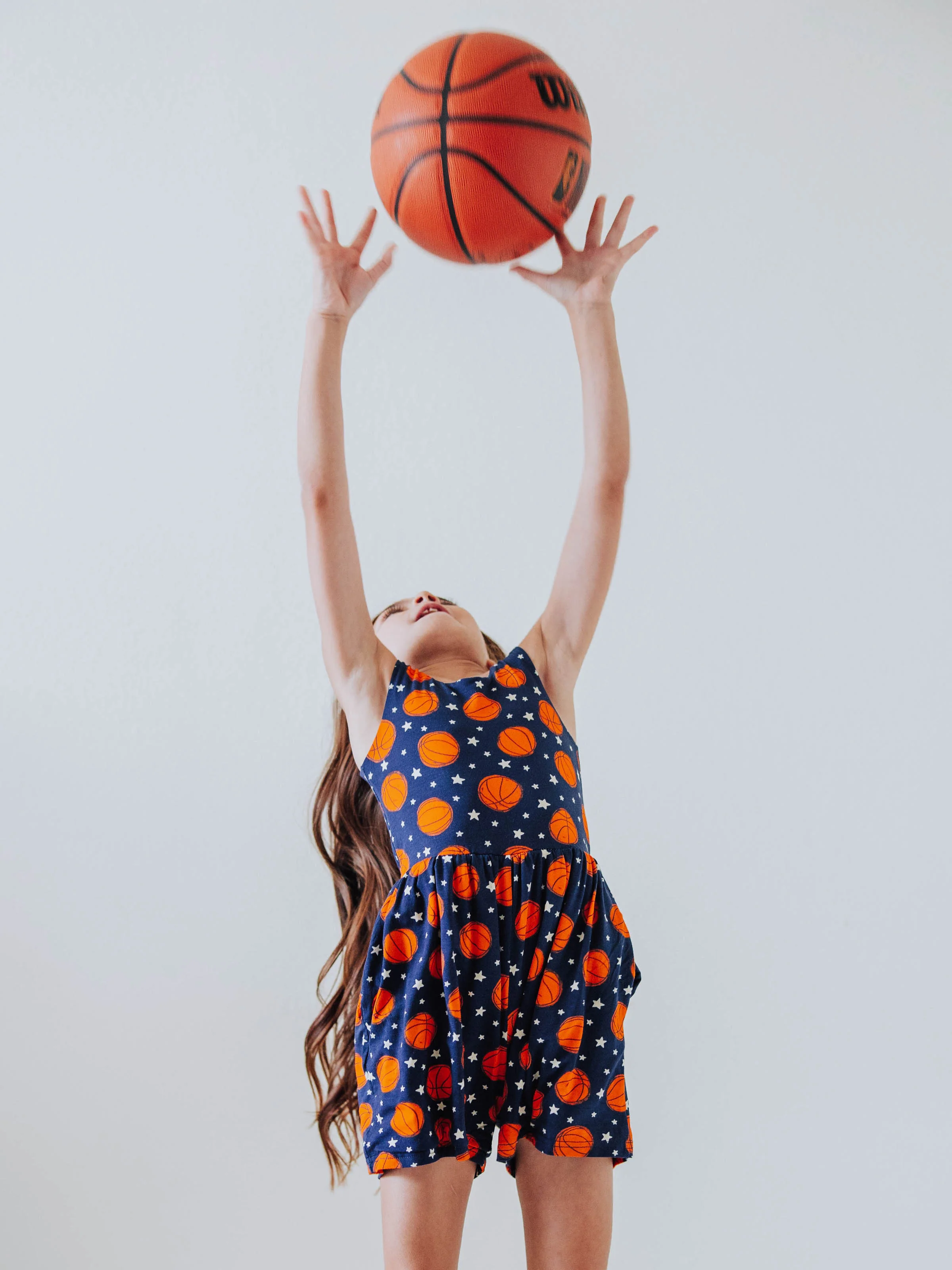 Short Leggy Romper - Basketball Allstars Navy - Image 4