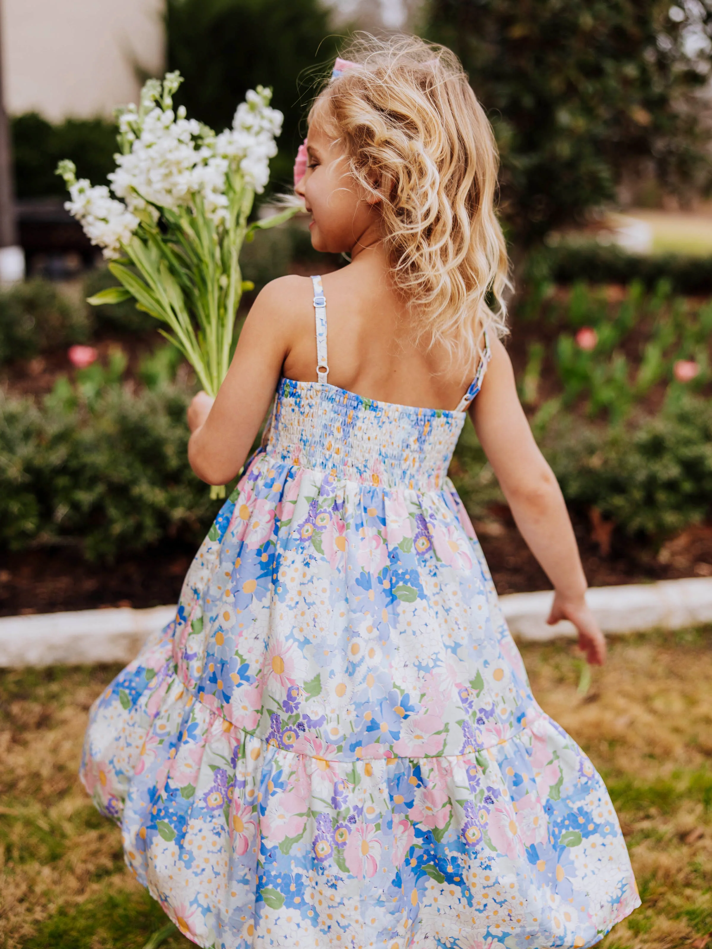 Smocked Sundress - Daisies and Blooms - Image 5