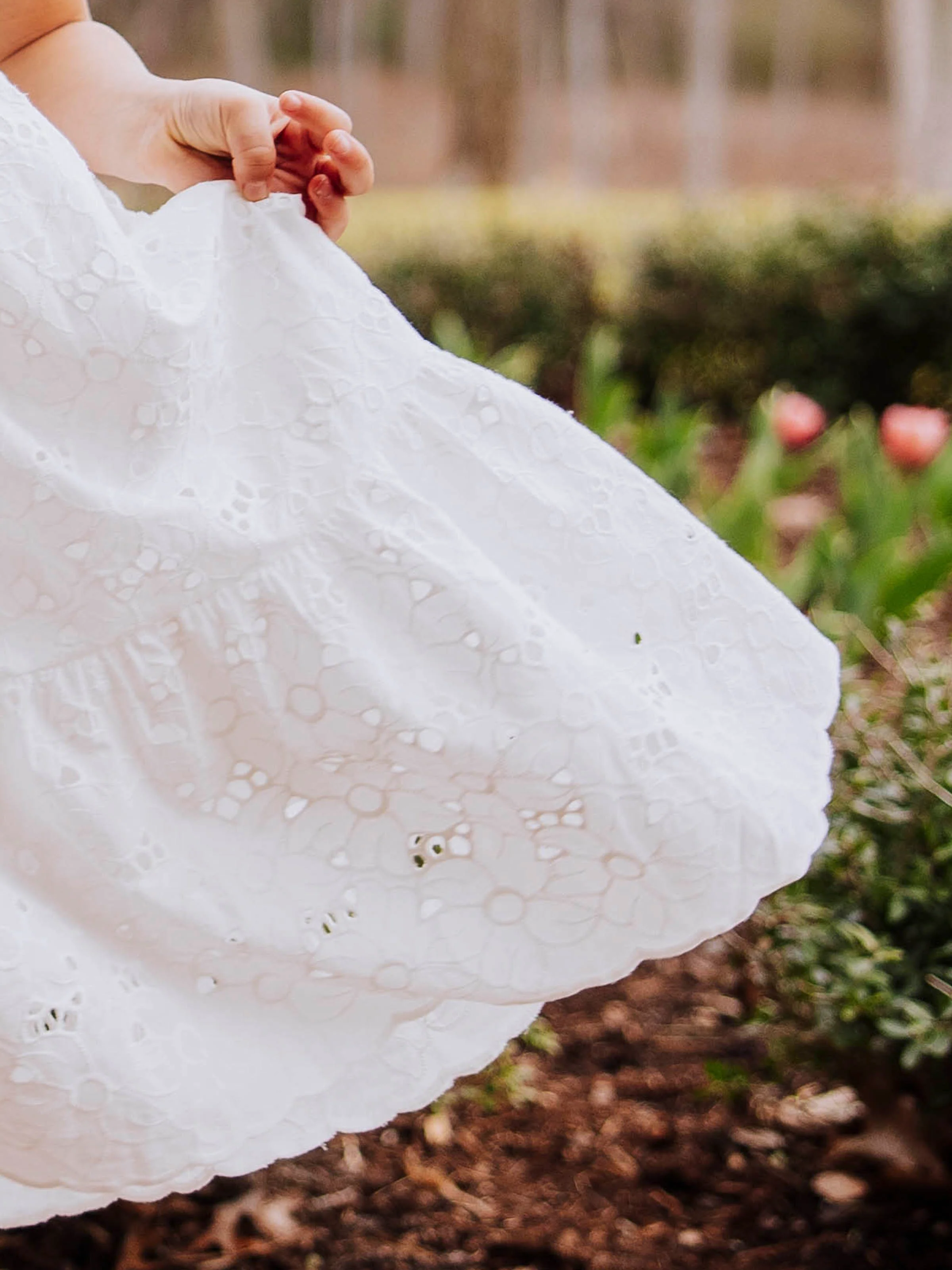 Smocked Sundress - White Eyelet Lace - Image 9