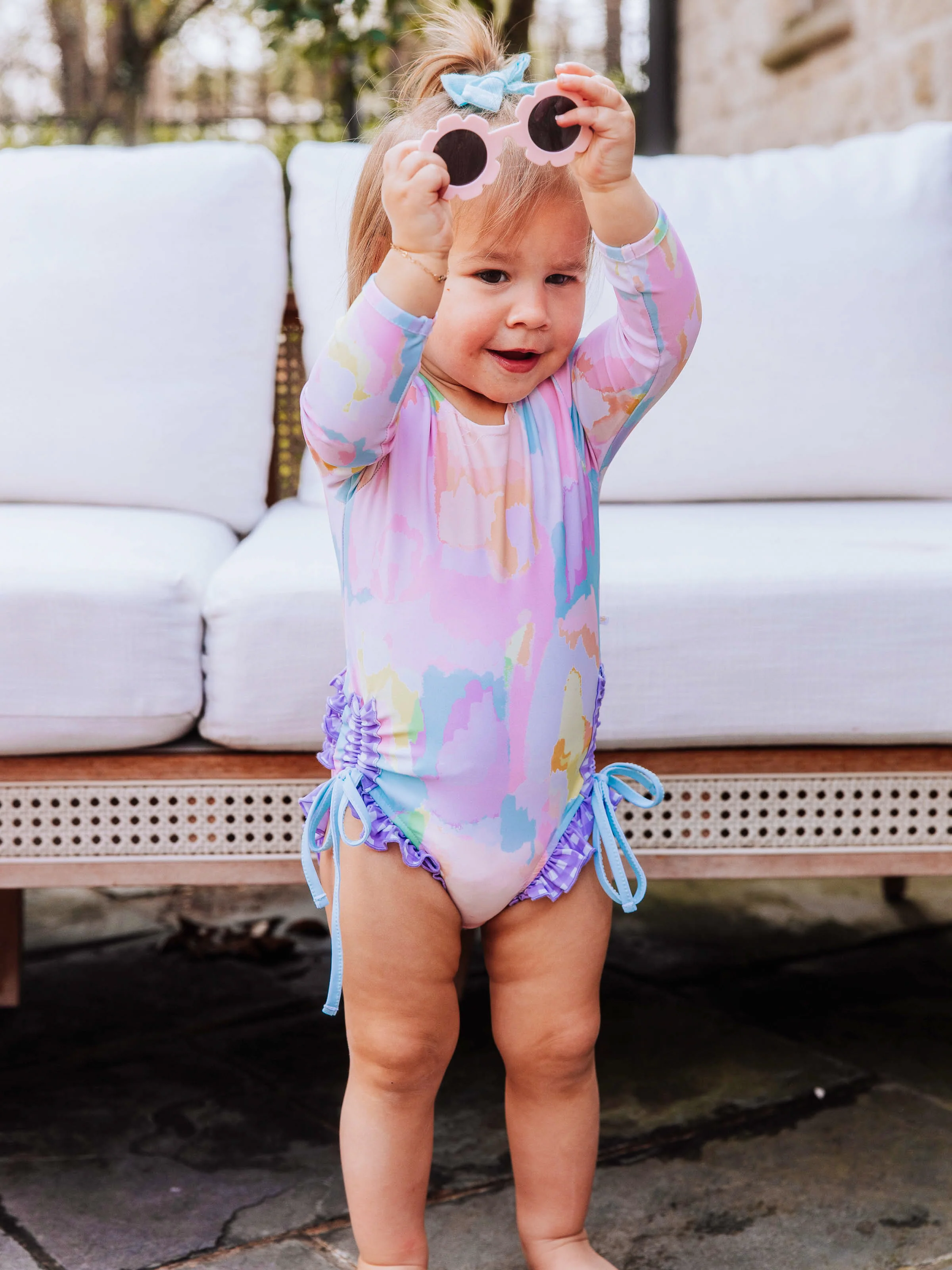 Solid Rash Guard - Cotton Candy Splash - Image 6