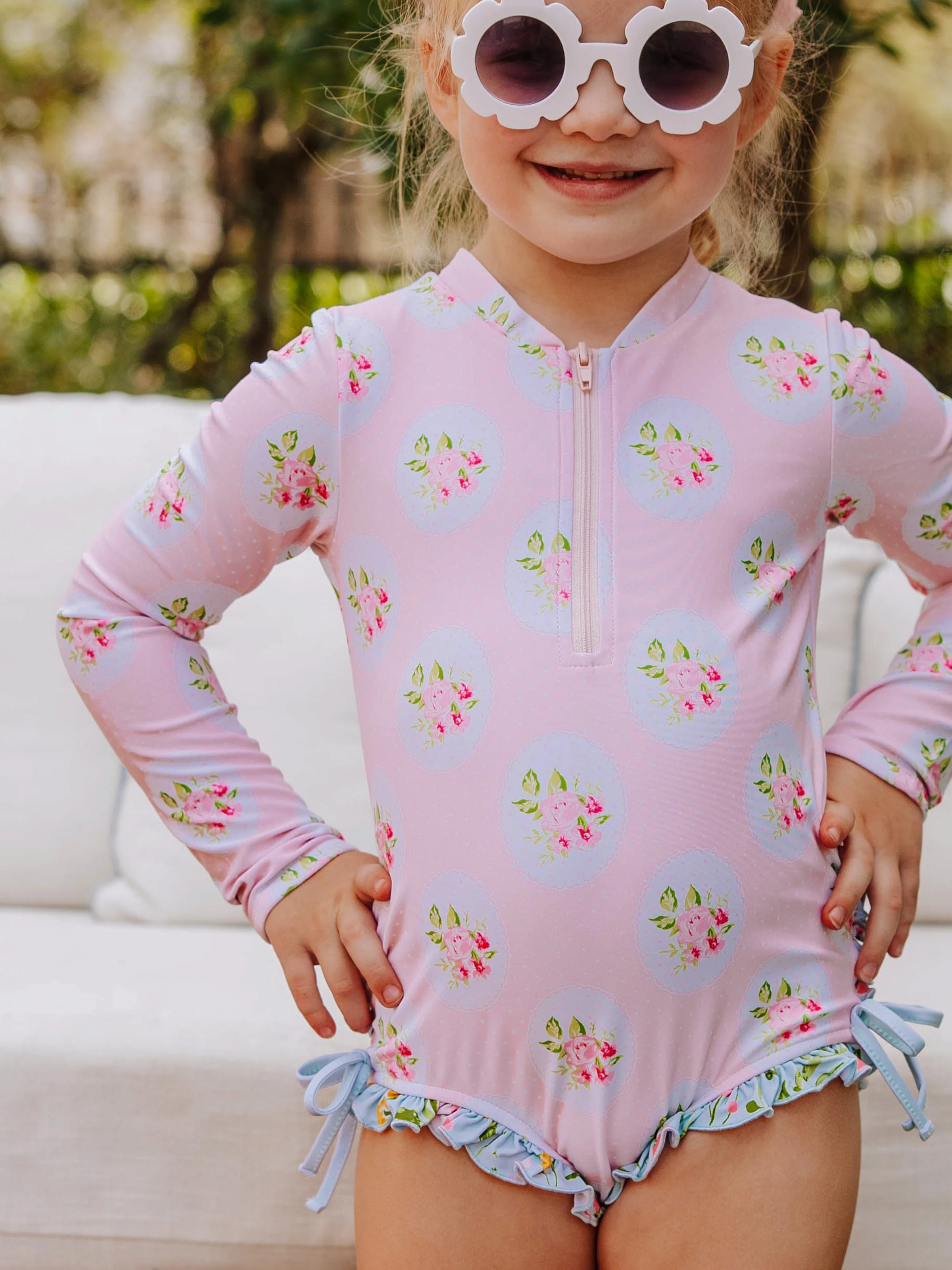 Solid Rash Guard - Kiwi Roses - Image 4
