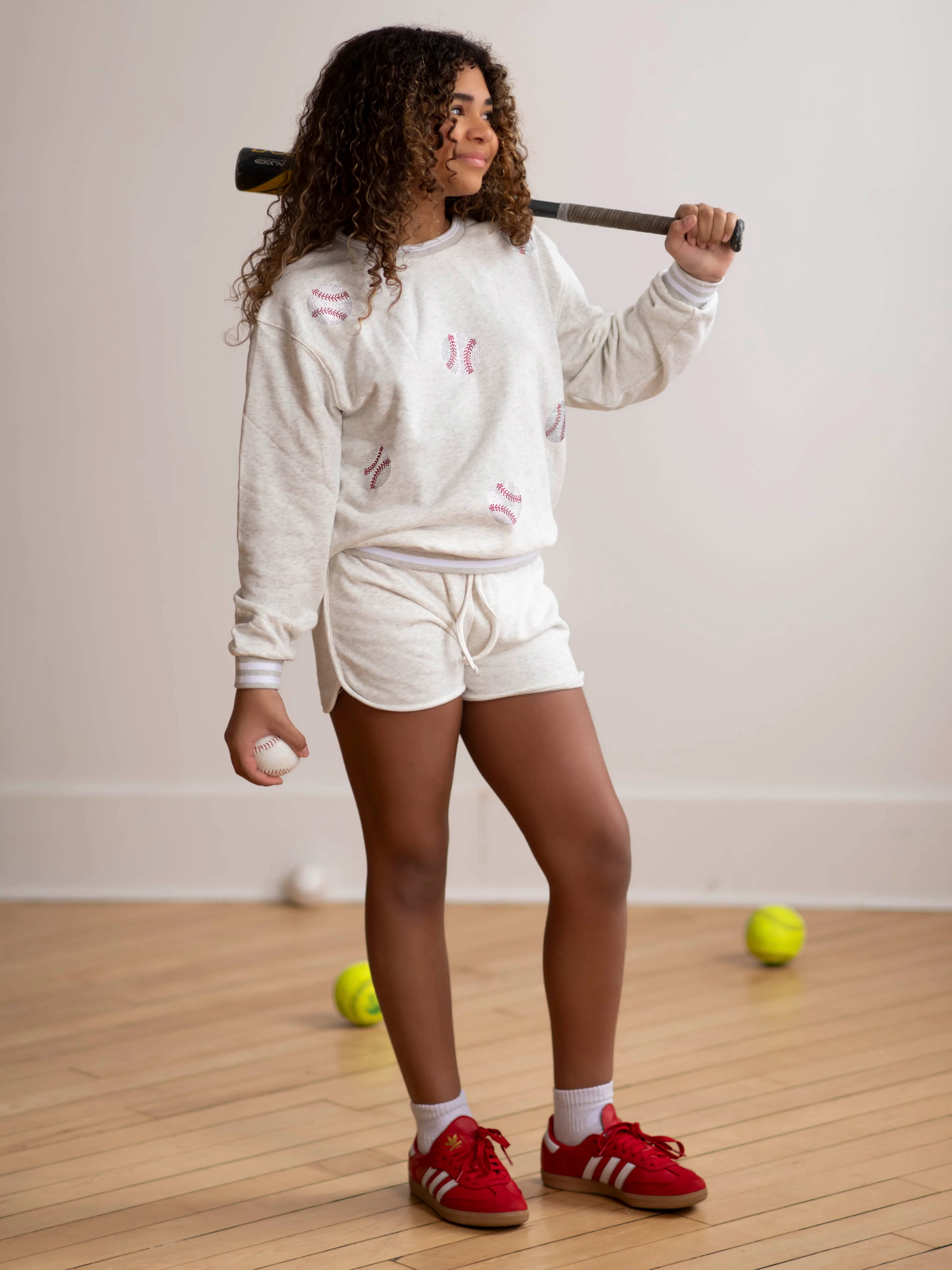 Sweat Short Set - Baseballs - Image 4
