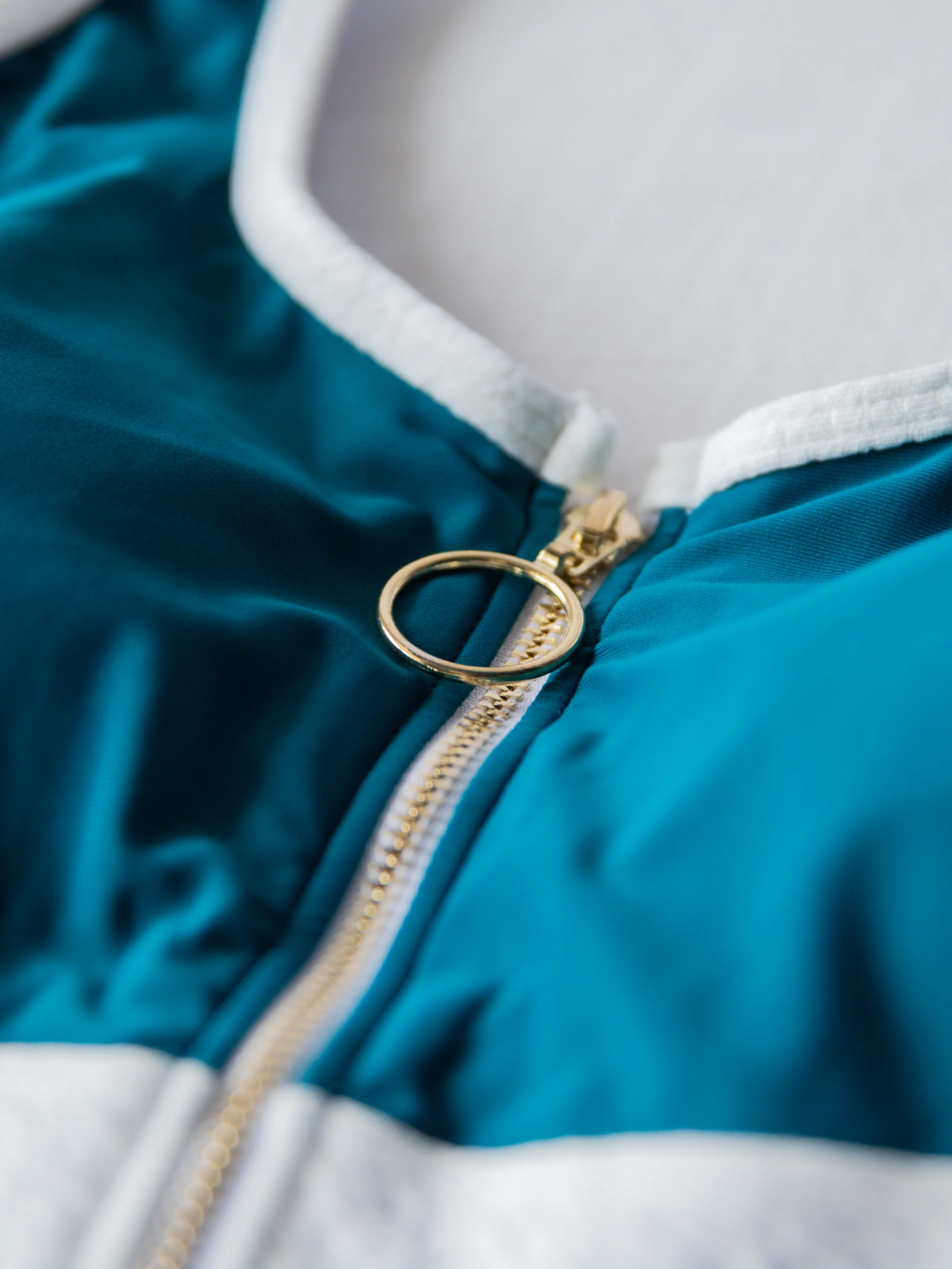 Women's Half Zip One Piece - Dark Teal - Image 4
