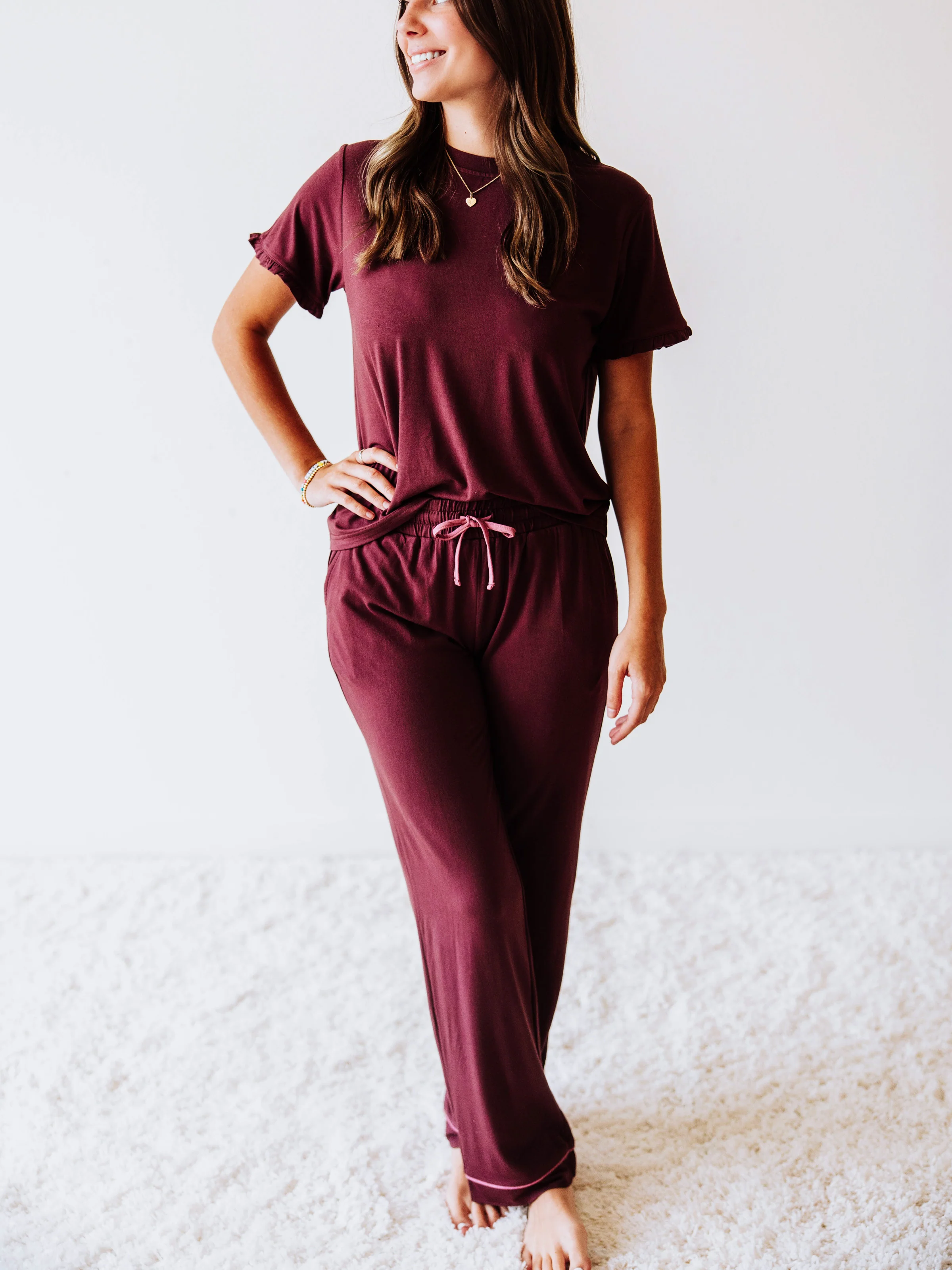 Women's Relaxed Lounge Set - Blackberry - Image 3