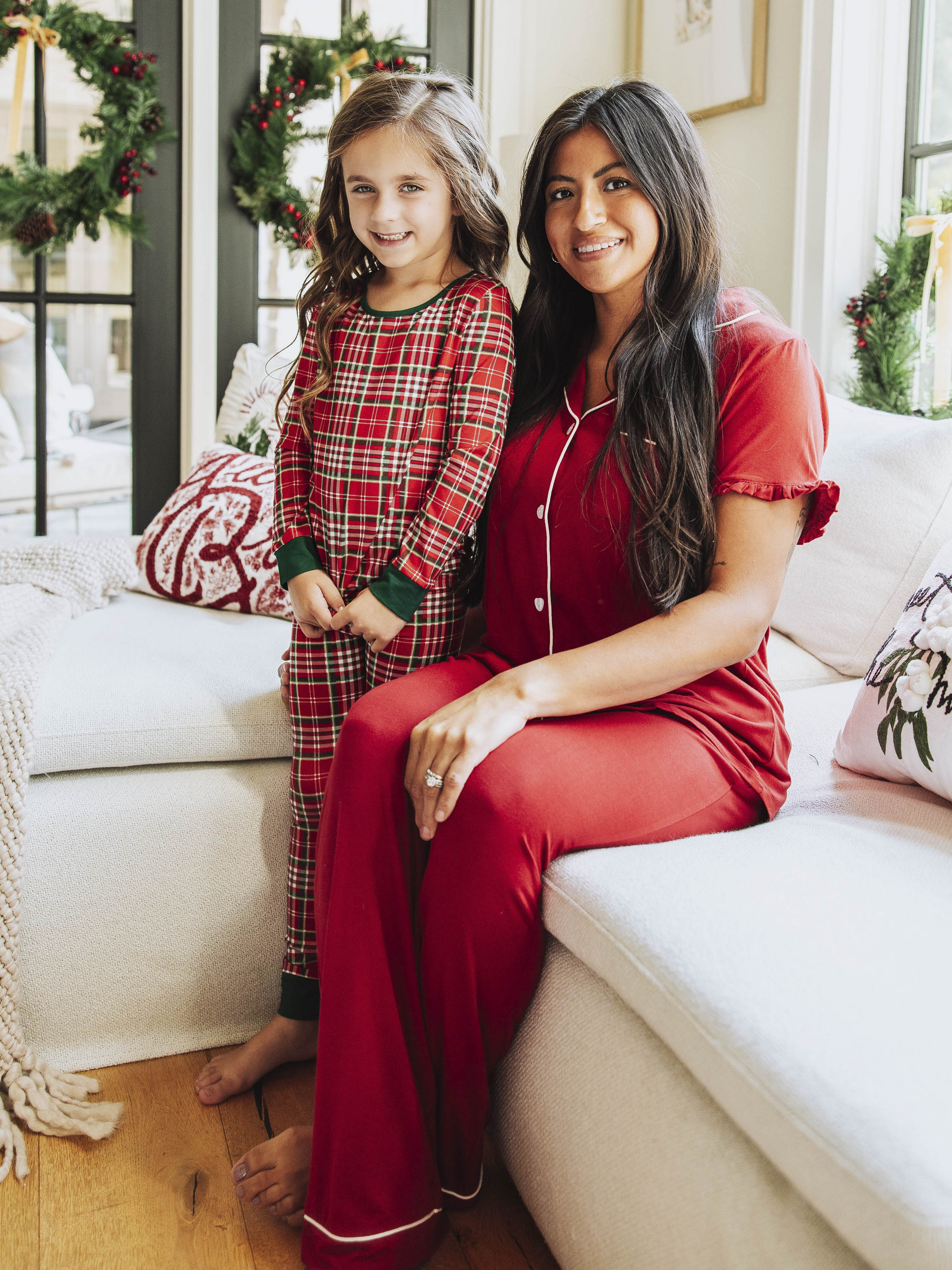 Women's Relaxed Pajama Set - Cranberry - Image 2