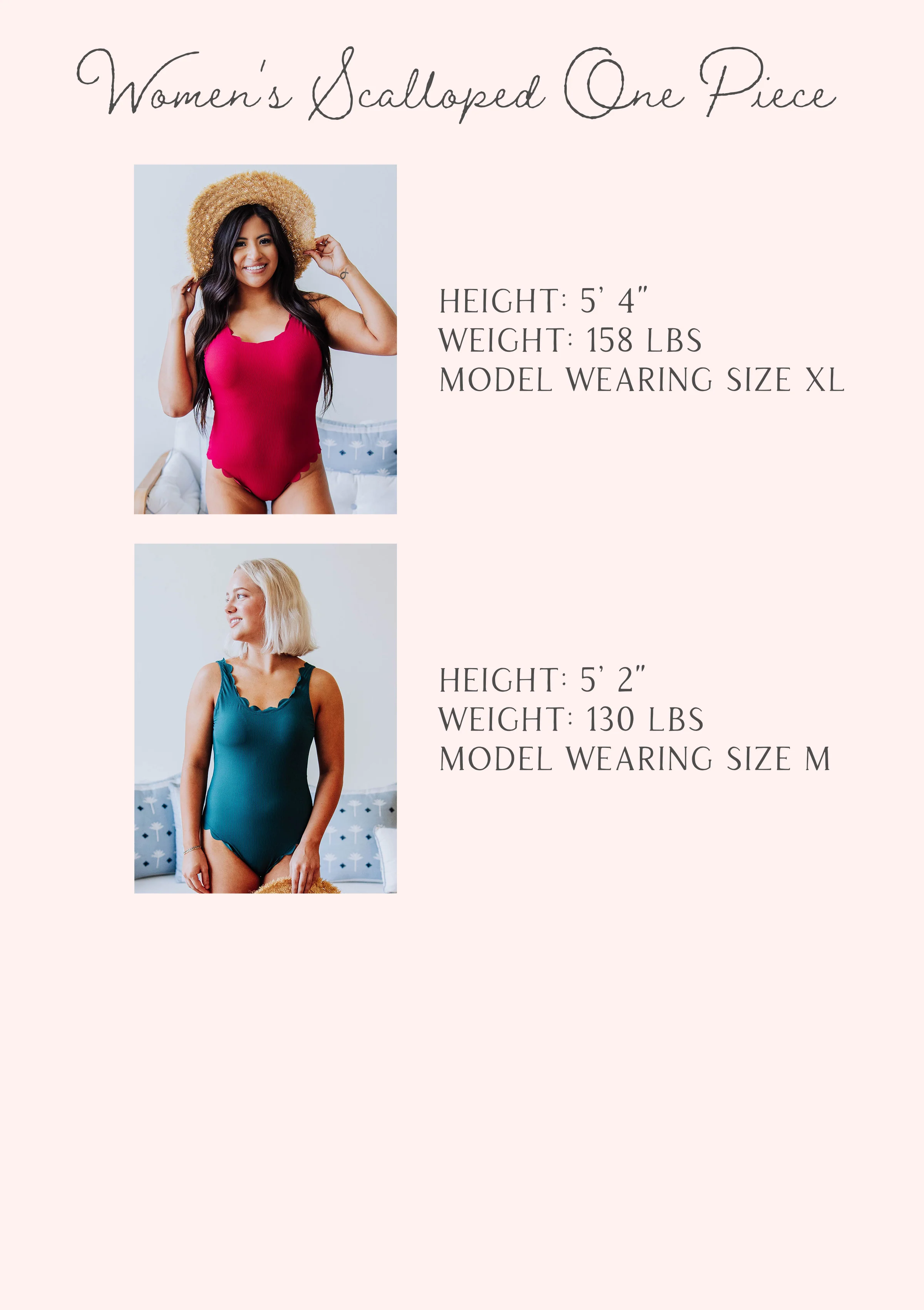 Women's Scalloped One Piece - Sage Gray - Image 6
